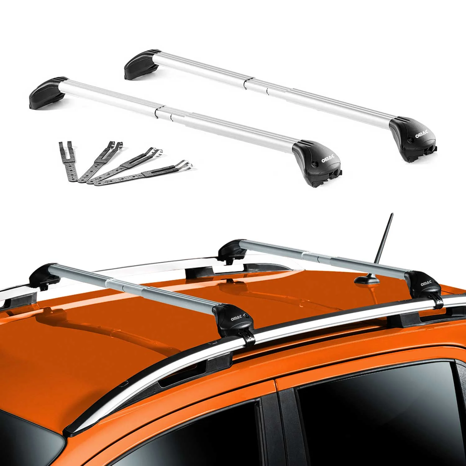 2025-2026 Chevrolet Equinox Roof Rack Cross Bars Luggage Carrier Alu Silver - Image 2