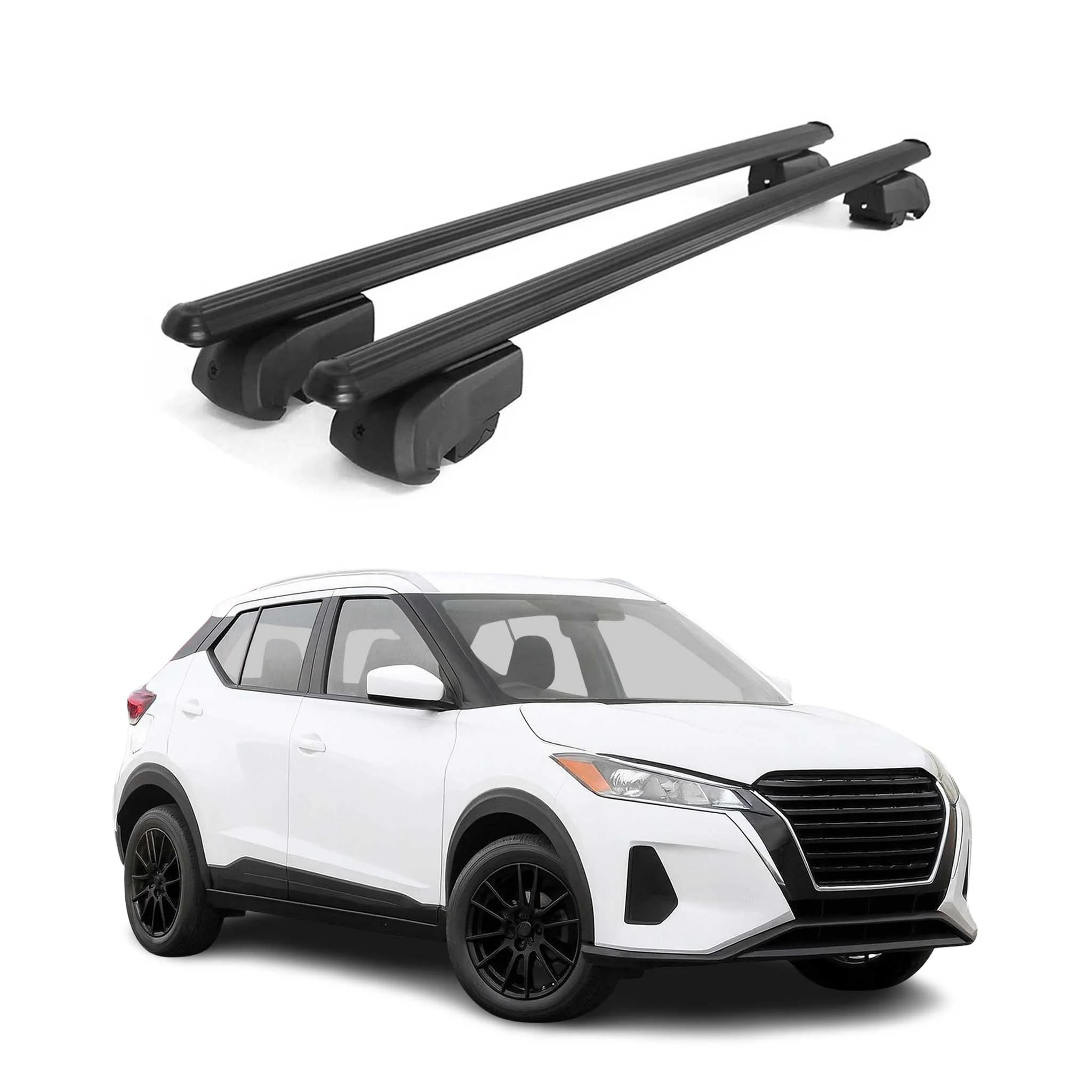 2025-2026 Nissan Kicks Play Roof Rack Cross Bars Luggage Carrier Alu Black 2x