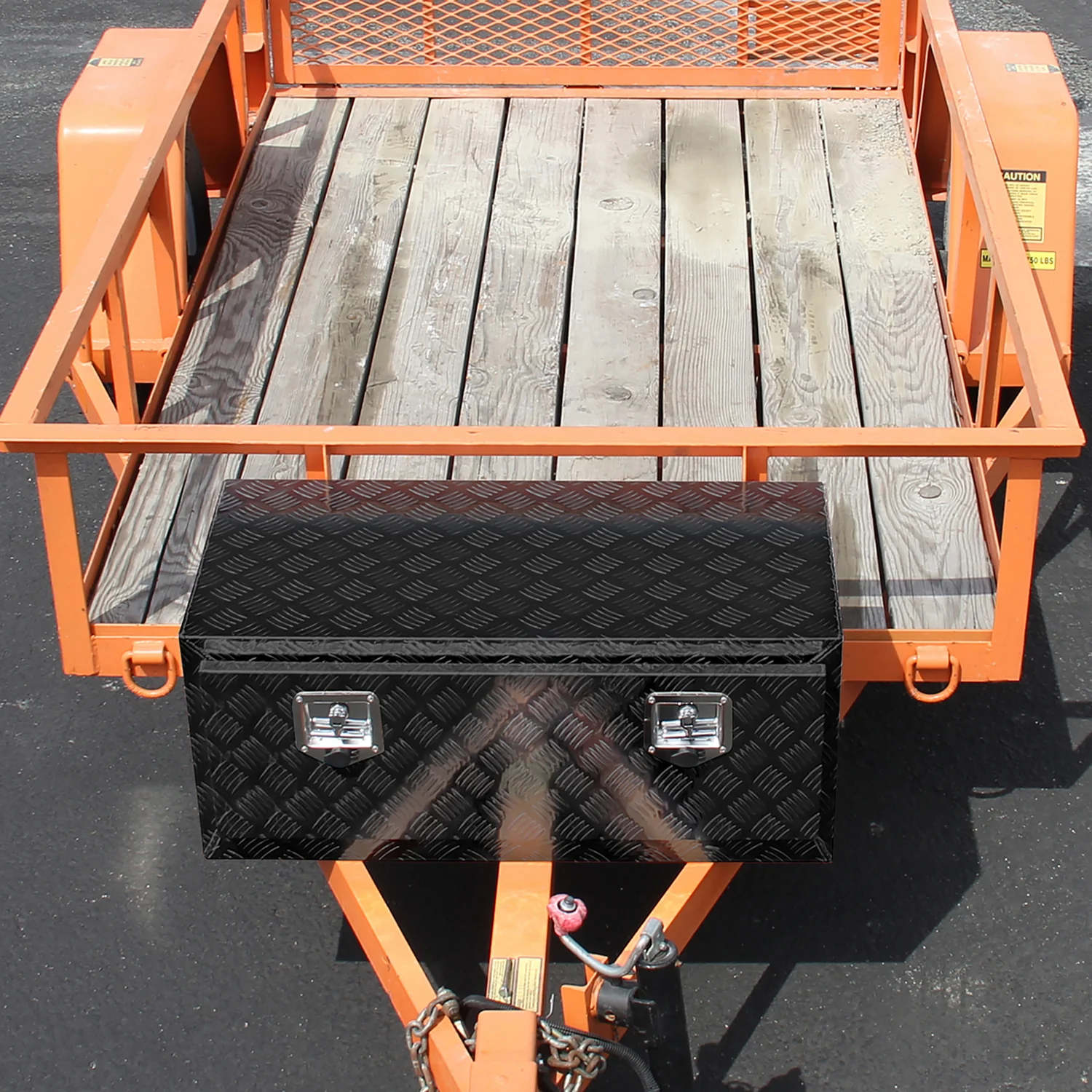 36" Heavy Duty Black Underbody Truck Tool Box w/ T-Handle Latches Locks & Keys - Image 8