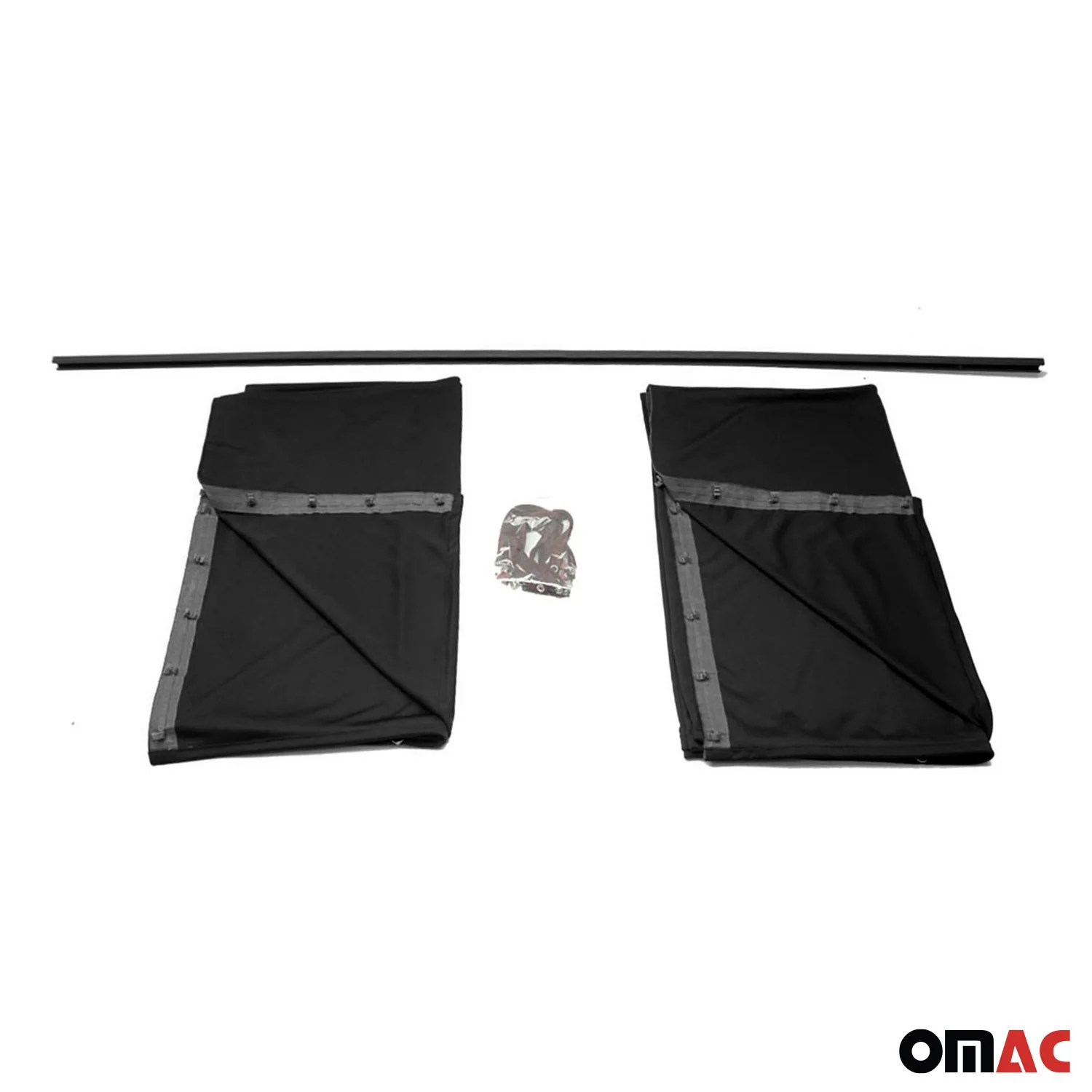 RAM ProMaster Cabin Divider Curtain Privacy Curtains Black 2 Curtains - Image 9