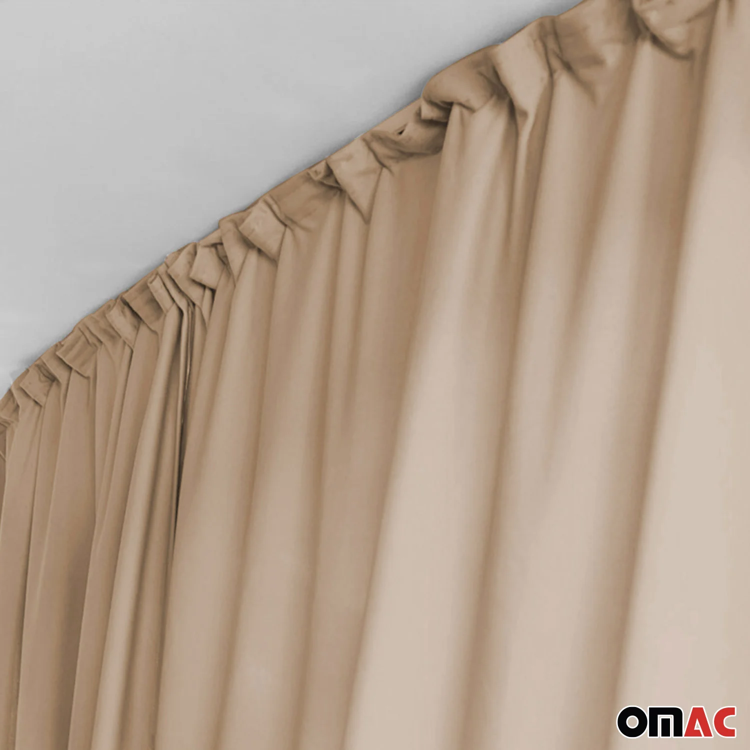 Mercedes Sprinter Cabin Divider Curtain Privacy Curtains Beige 2 Curtains - Image 7