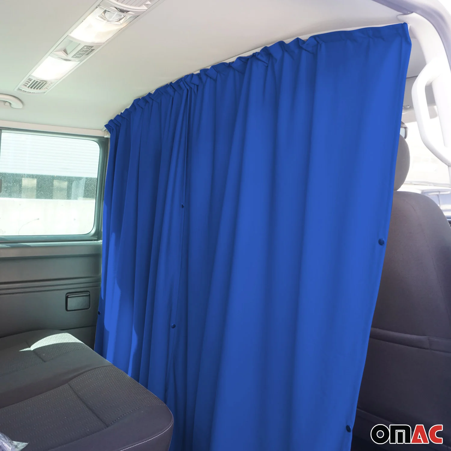 RAM ProMaster Cabin Divider Curtain Privacy Curtains Blue 2 Curtains - Image 6