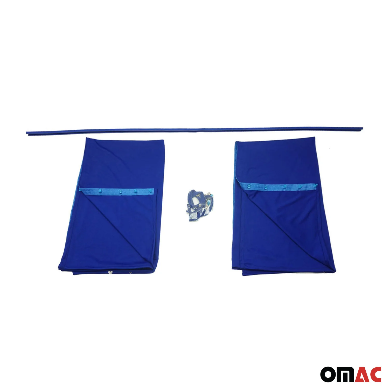 RAM ProMaster Cabin Divider Curtain Privacy Curtains Blue 2 Curtains - Image 9