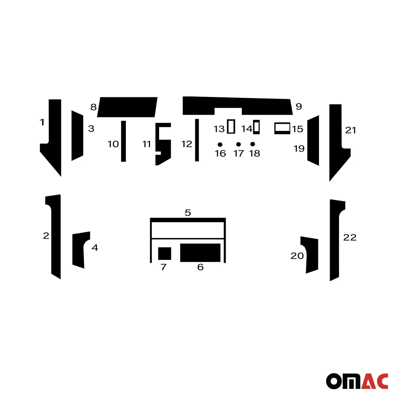 1989-1995 BMW 5 Series M5 E34 Sedan & Touring Aluminium Look Dashboard Console Trim Kit 22x - Image 2