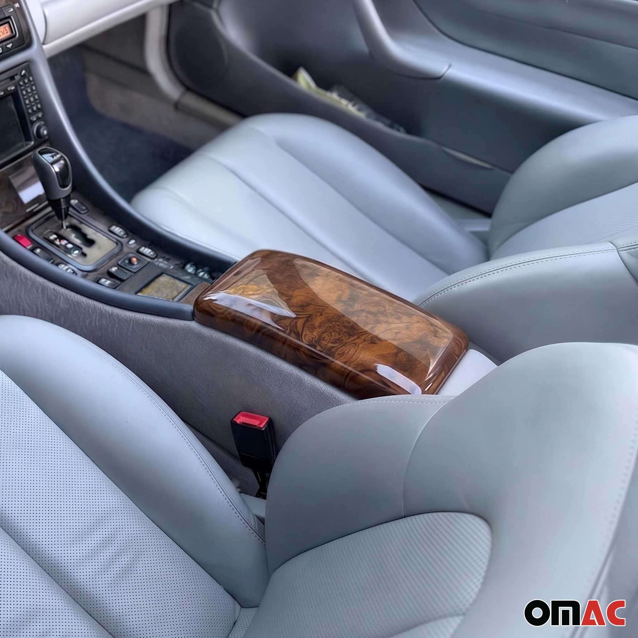 1997-2002 Mercedes CLK Class C208 Armrest Box Lid Cover Wood Walnut - Image 3