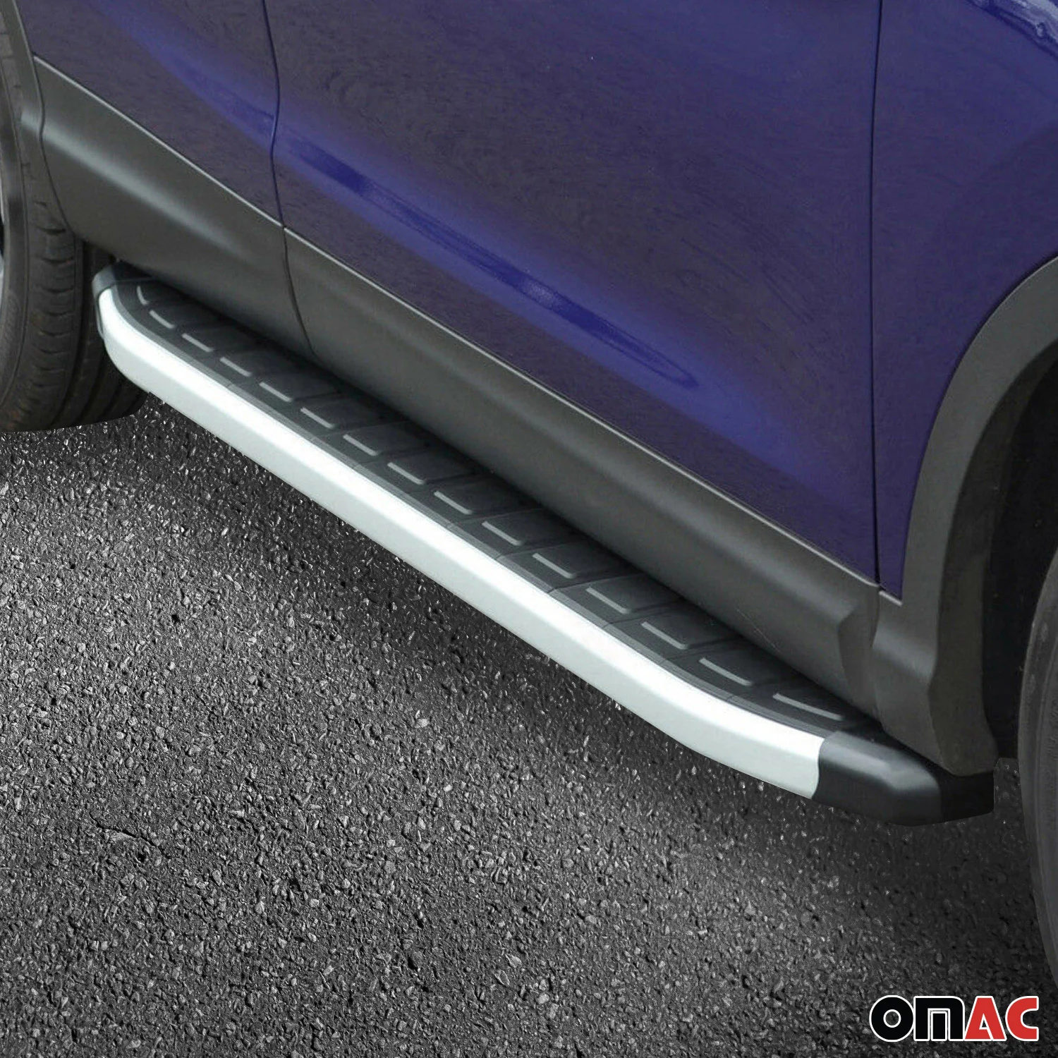 2009-2017 Audi Q5 SQ5 Running Boards Side Steps Silver & Black - Image 3