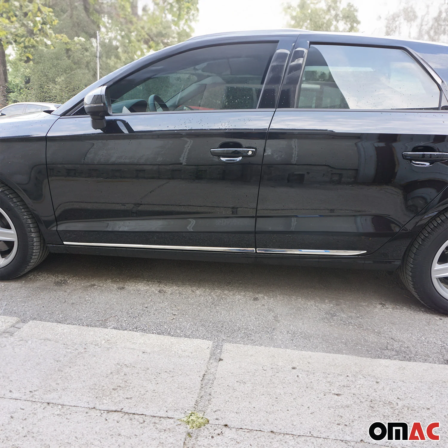 2009-2017 Audi Q5 8R Side Door Molding Trim Skirt Garnish Stainless Steel - Image 2