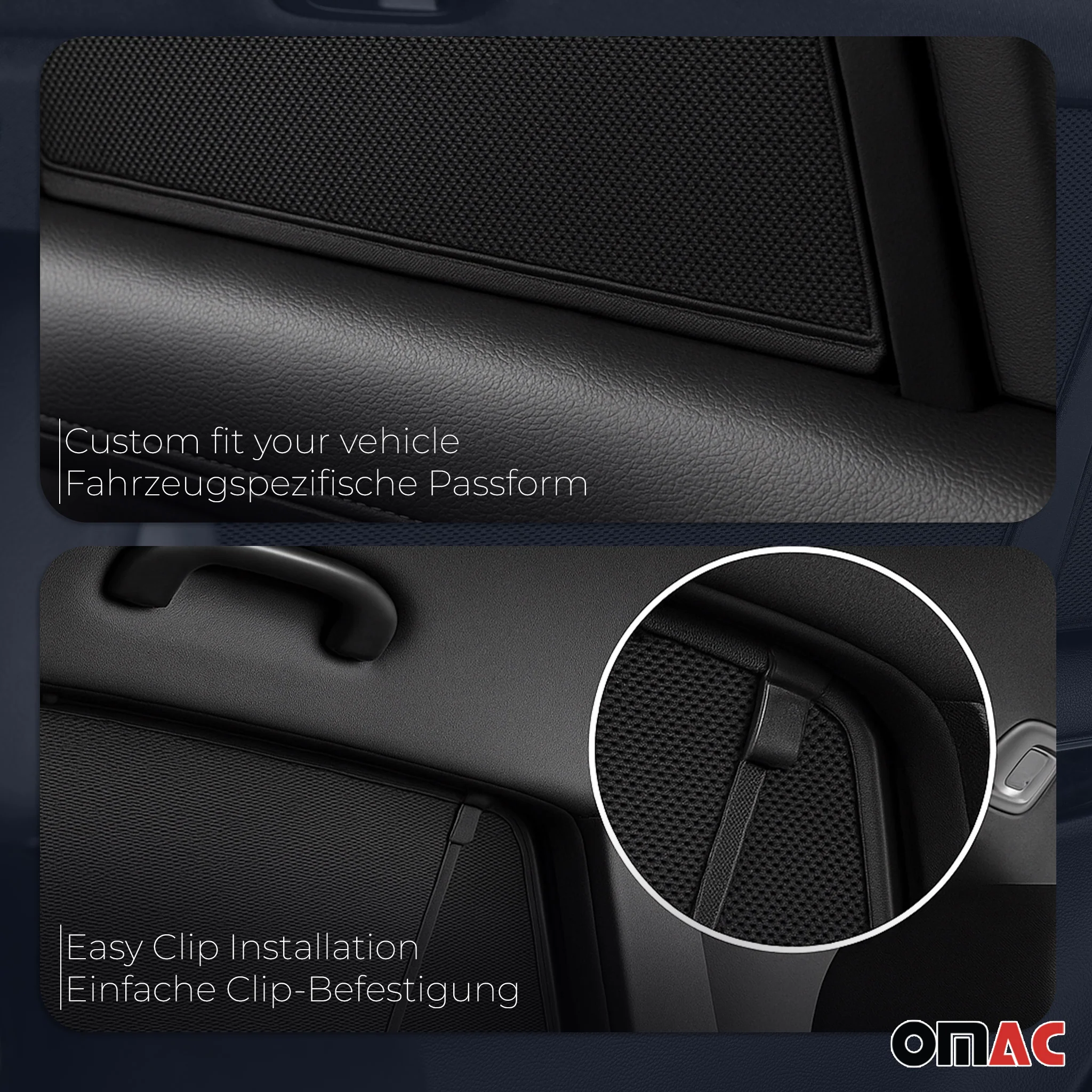 2017-2022 Kia Niro 1.gen Side Rear Window Curtain Mesh Black 2Pcs - Image 4