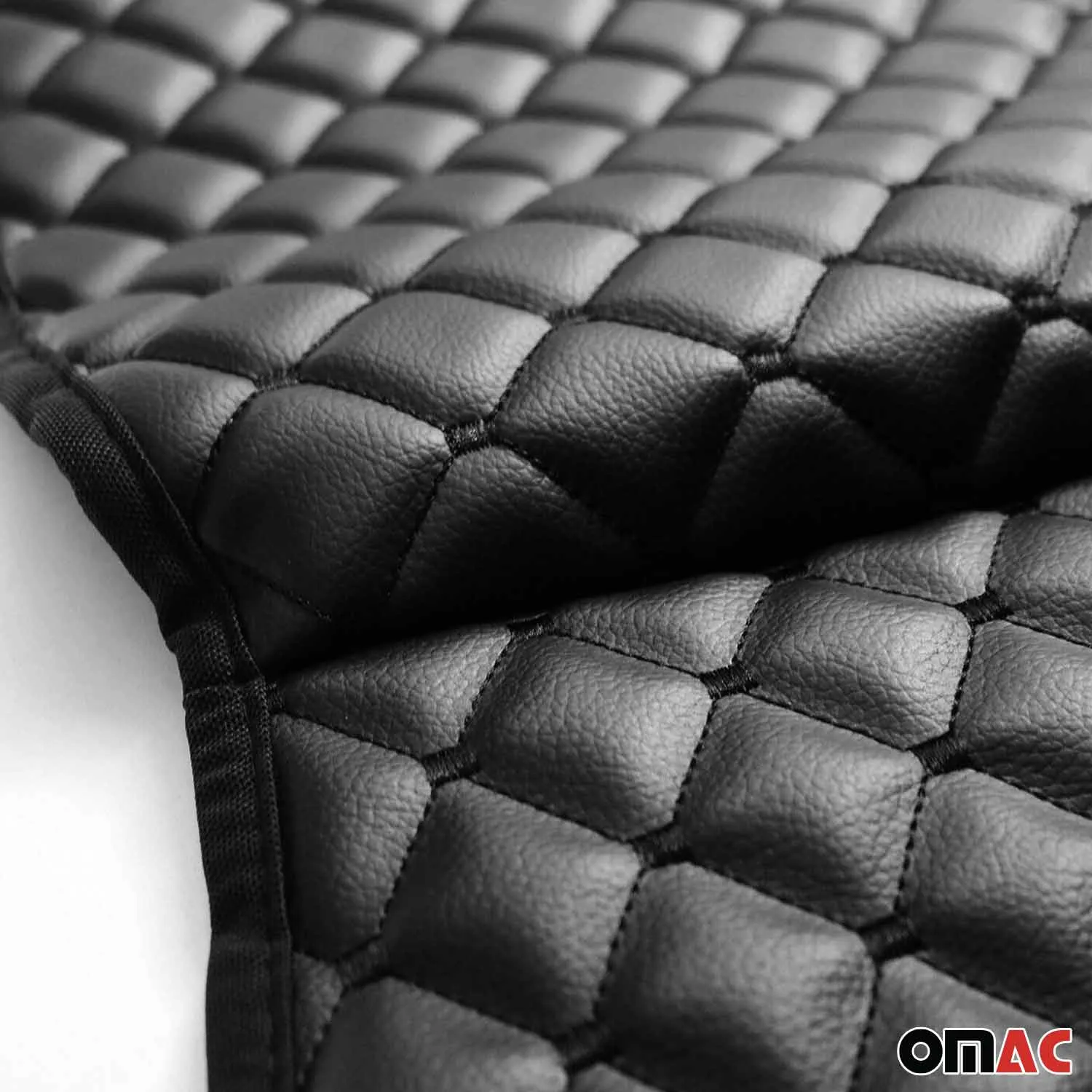 Land Rover Leather Breathable Front Seat Cover Pads Black - Image 4