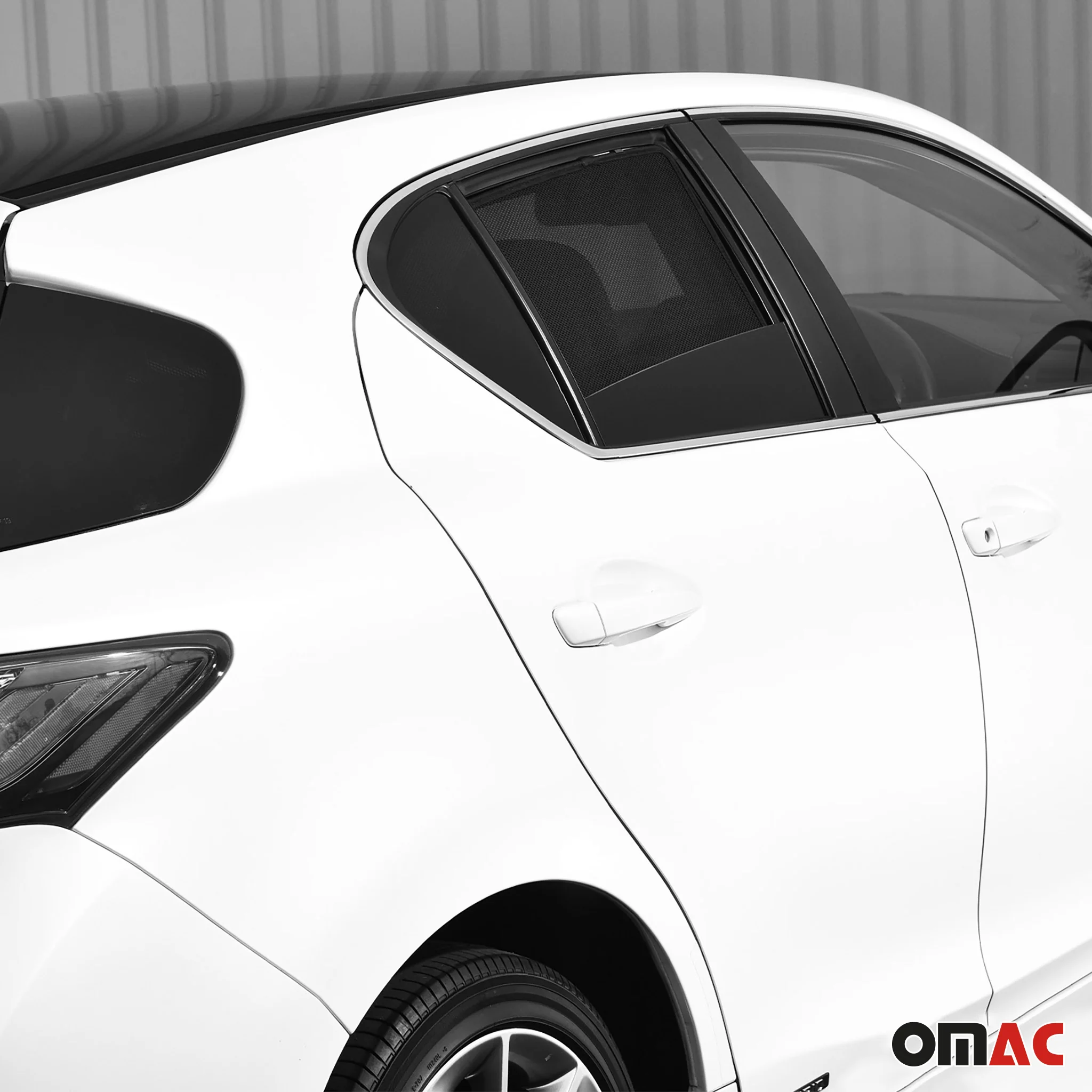2011-2017 Lexus CT 200h Side Rear Window Curtain Mesh Black 2Pcs - Image 9