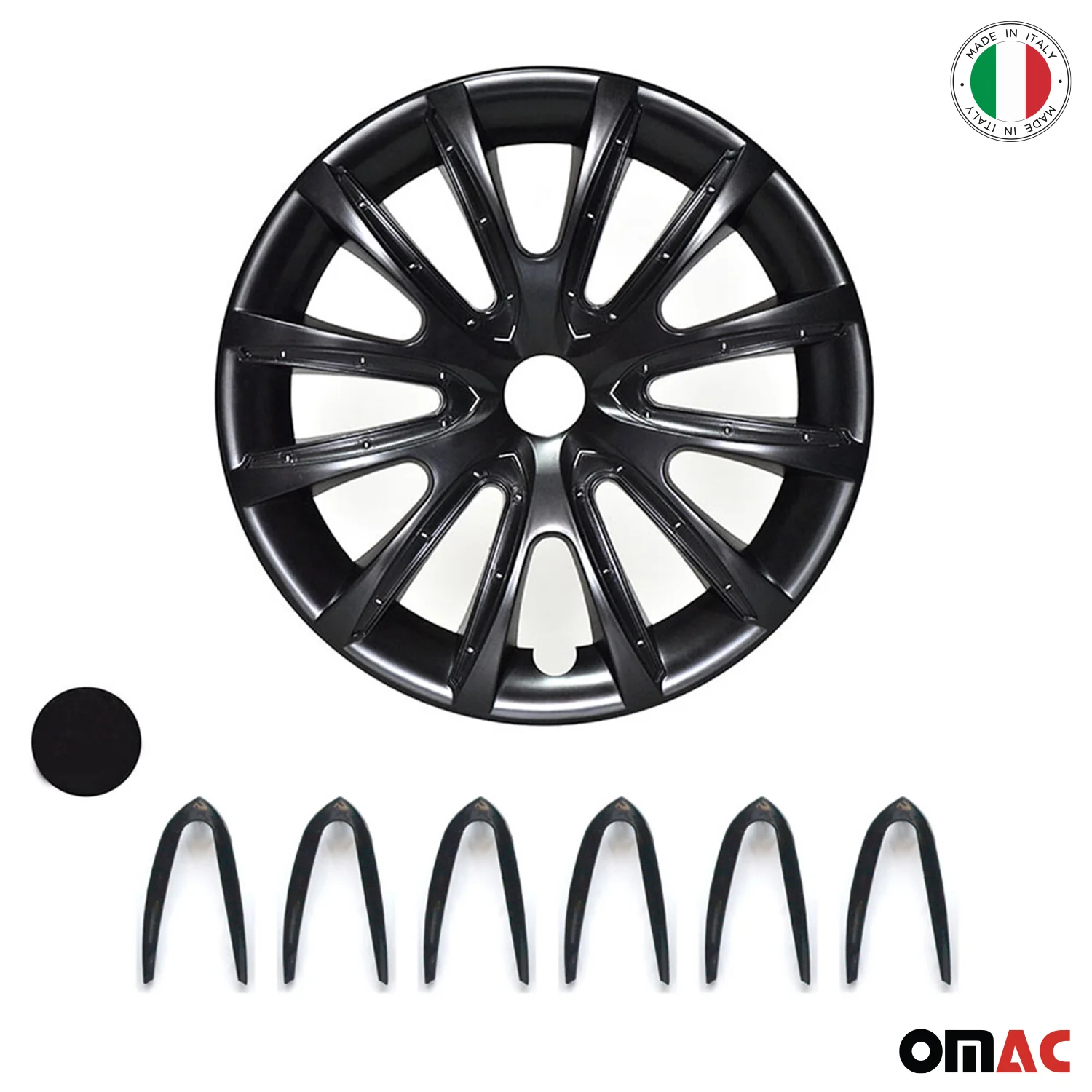Bicolo Hub Caps Wheel Cover 16" Black & Black Full Set 4 pcs. - Image 6