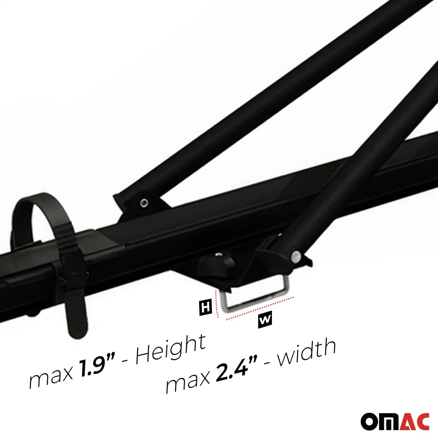 2009-2019 Ford Flex Bike Rack Carrier Roof Racks Set Black 3Pcs - Image 6