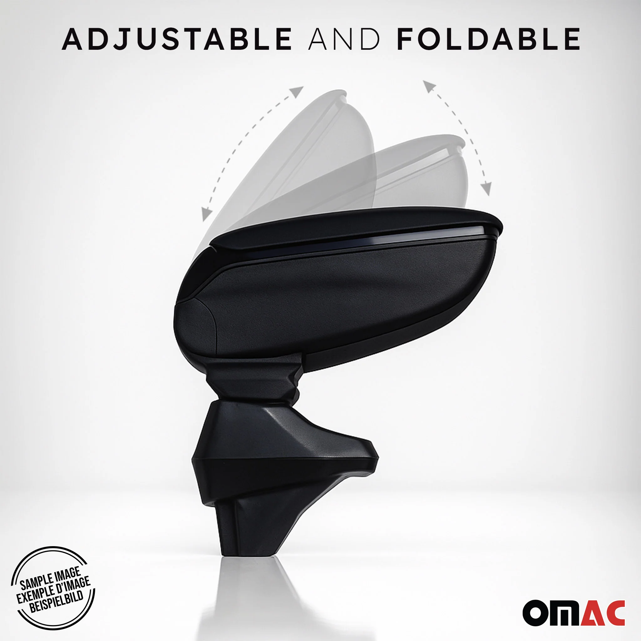 2014-2020 Fiat 500L Black Center Console Armrest Black Sliding 1Pc - Image 5