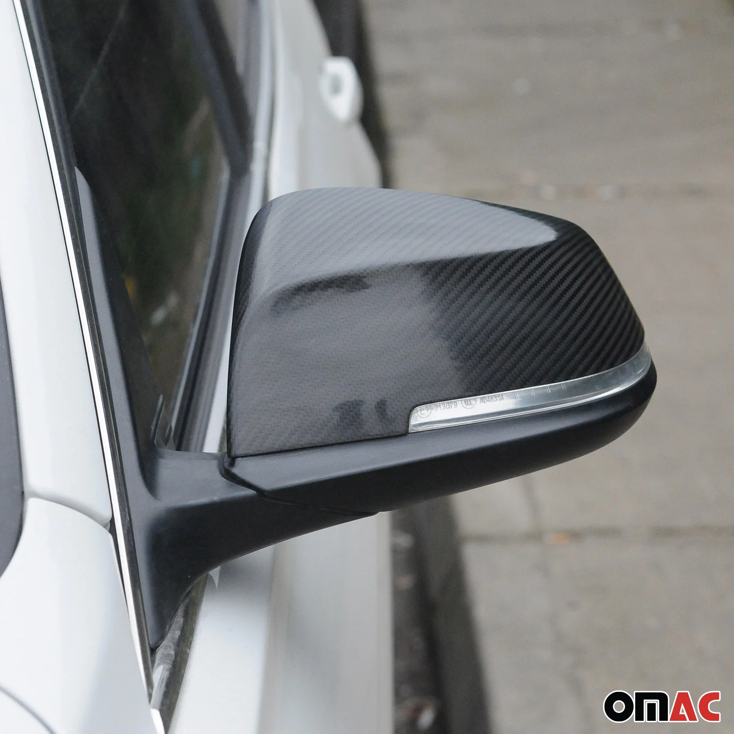 2013-2015 BMW X1 E84 Side Mirror Cover Caps Gloss Carbon - Image 3
