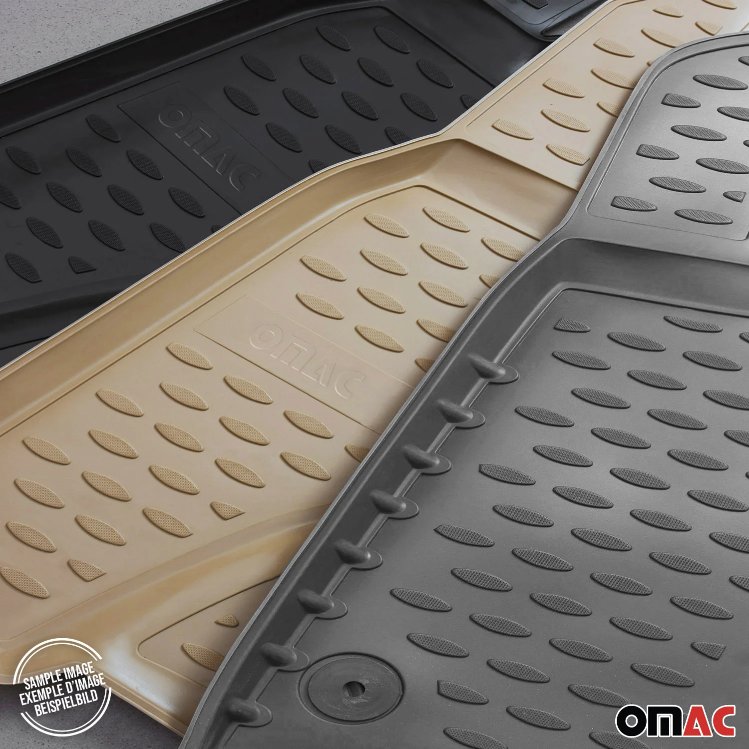 2006-2011 BMW 3 Series E90 E91 E92 Floor Mats Liners Full Set All Weather Beige - Image 10