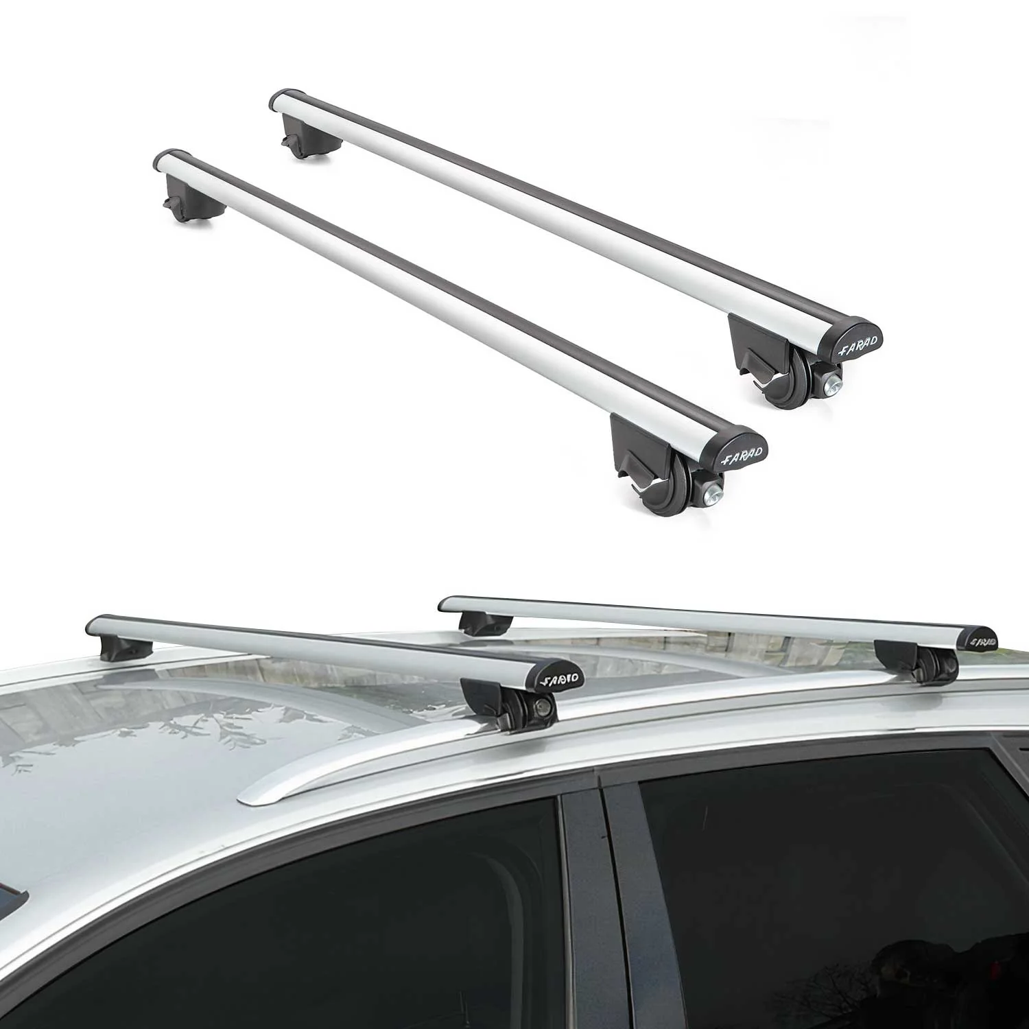 2010-2015 BMW X1 E84 Roof Rack Cross Bars Silver - Image 2