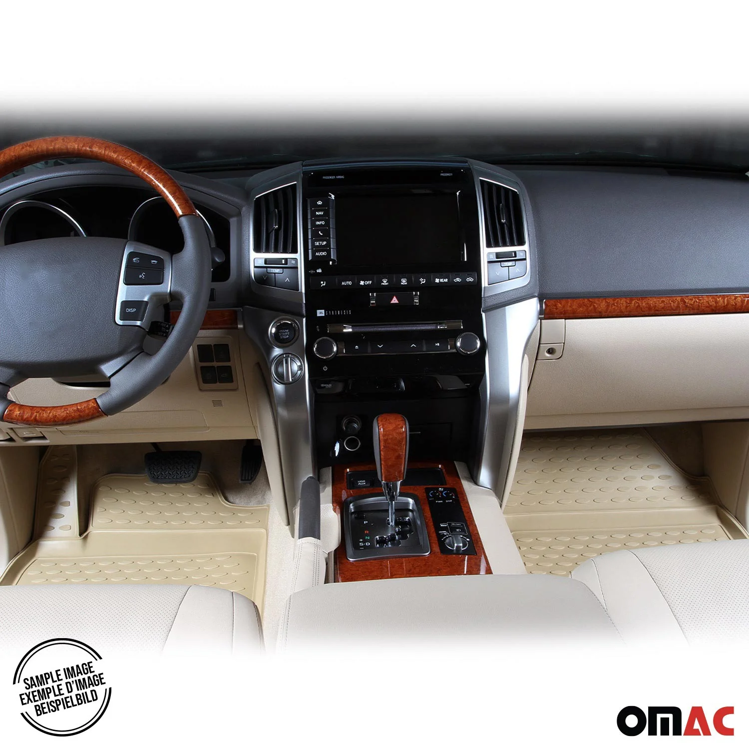 2007-2013 BMW X5 E70 Floor Mats Liners Full Set All Weather Beige - Image 4