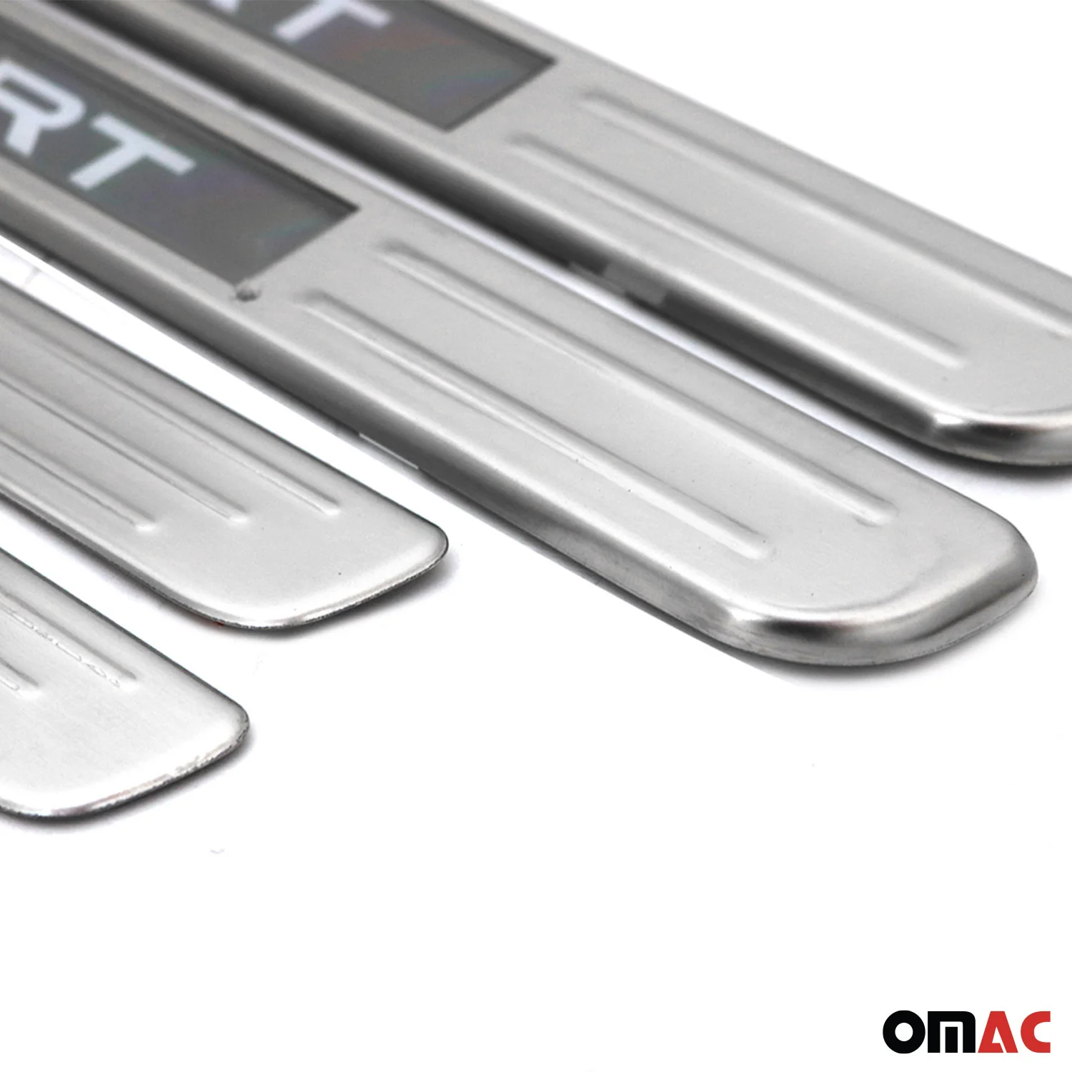 Door Sill Cover Illuminated Sport Brushed Chrome S.Steel 4 Pcs - Image 7