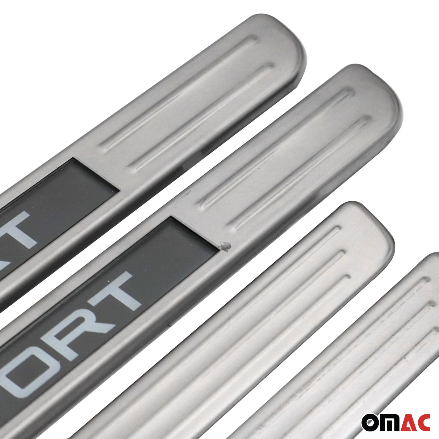 Door Sill Cover Illuminated Sport Brushed Chrome S.Steel 4 Pcs - Image 8
