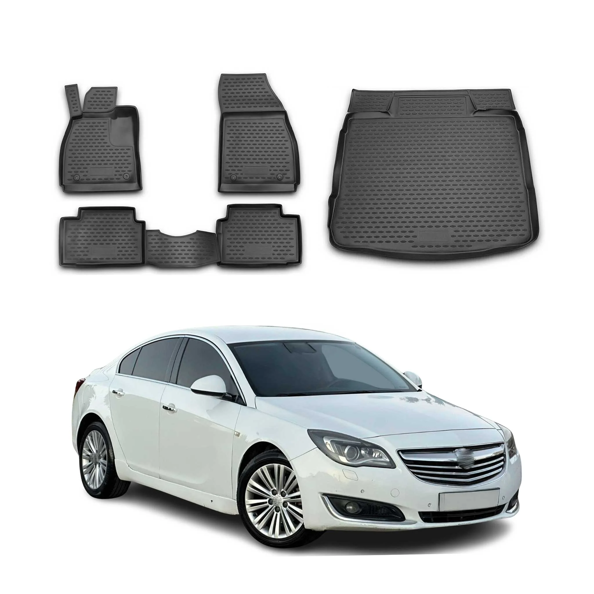 2011-2017 Buick Regal Floor Mats & Cargo Liner Full Set All Weather Black