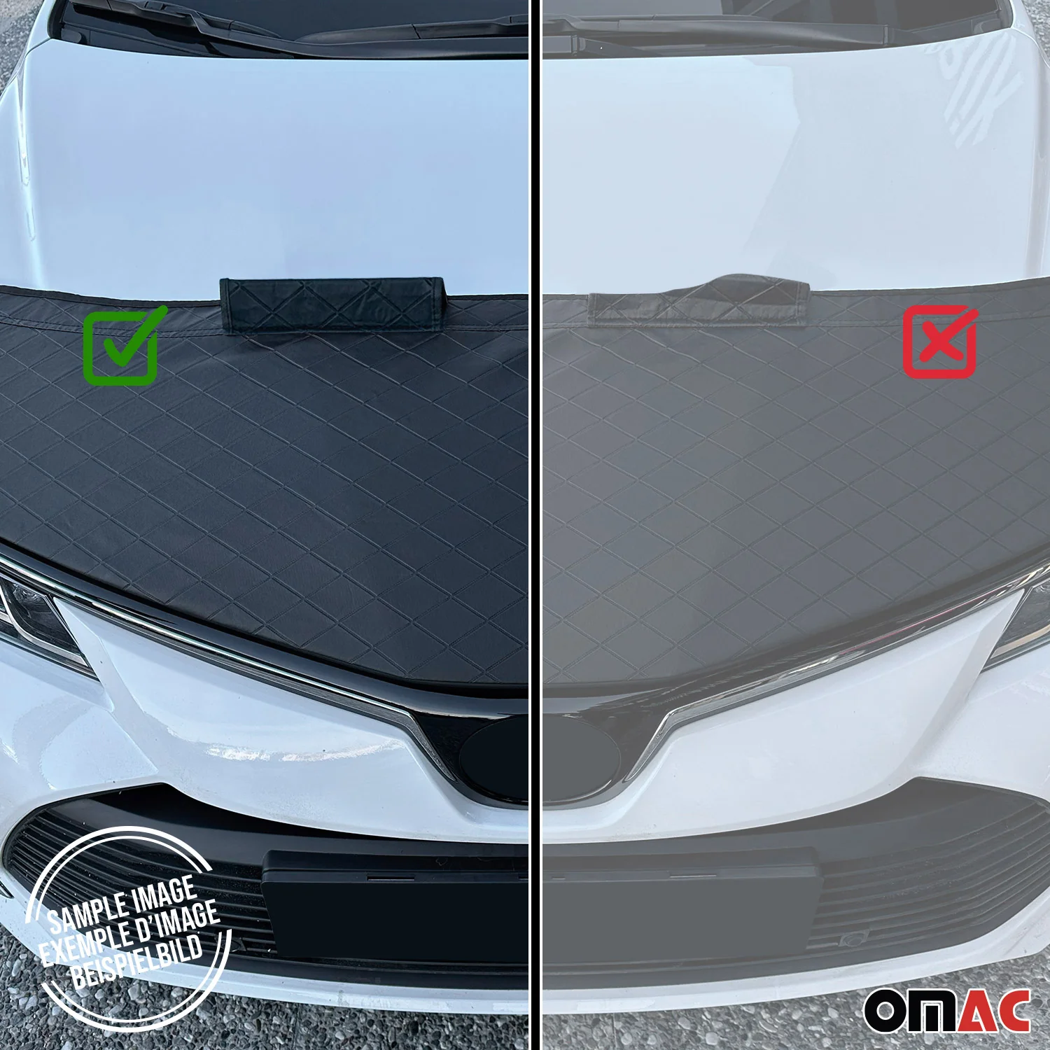 2013-2017 Ford C-Max Car Bonnet Mask Hood Bra Diamond Black - Image 9