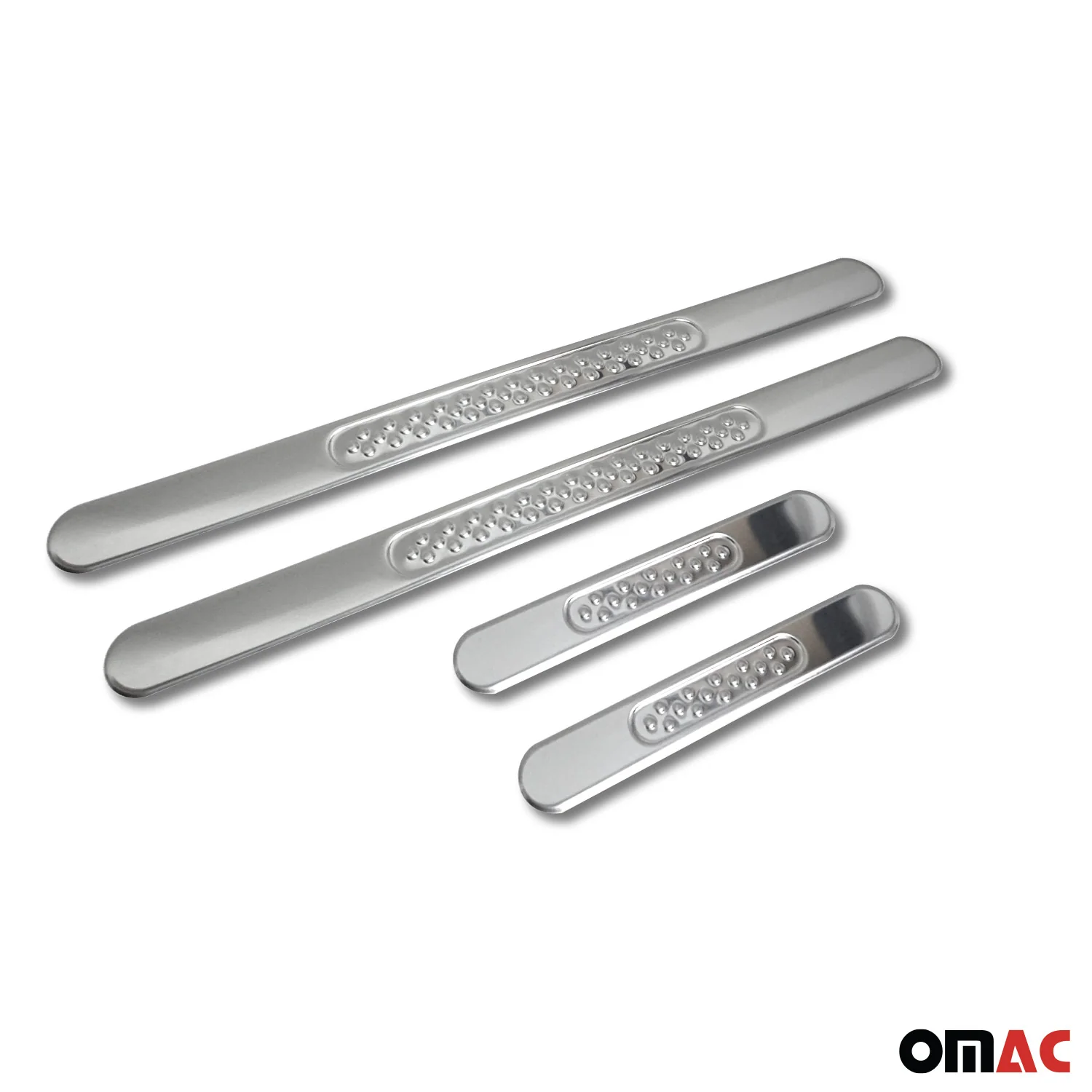 Hyundai Door Sill Scuff Plate Scratch Protector Gloss Stainless Steel Silver 4 Pcs - Image 3