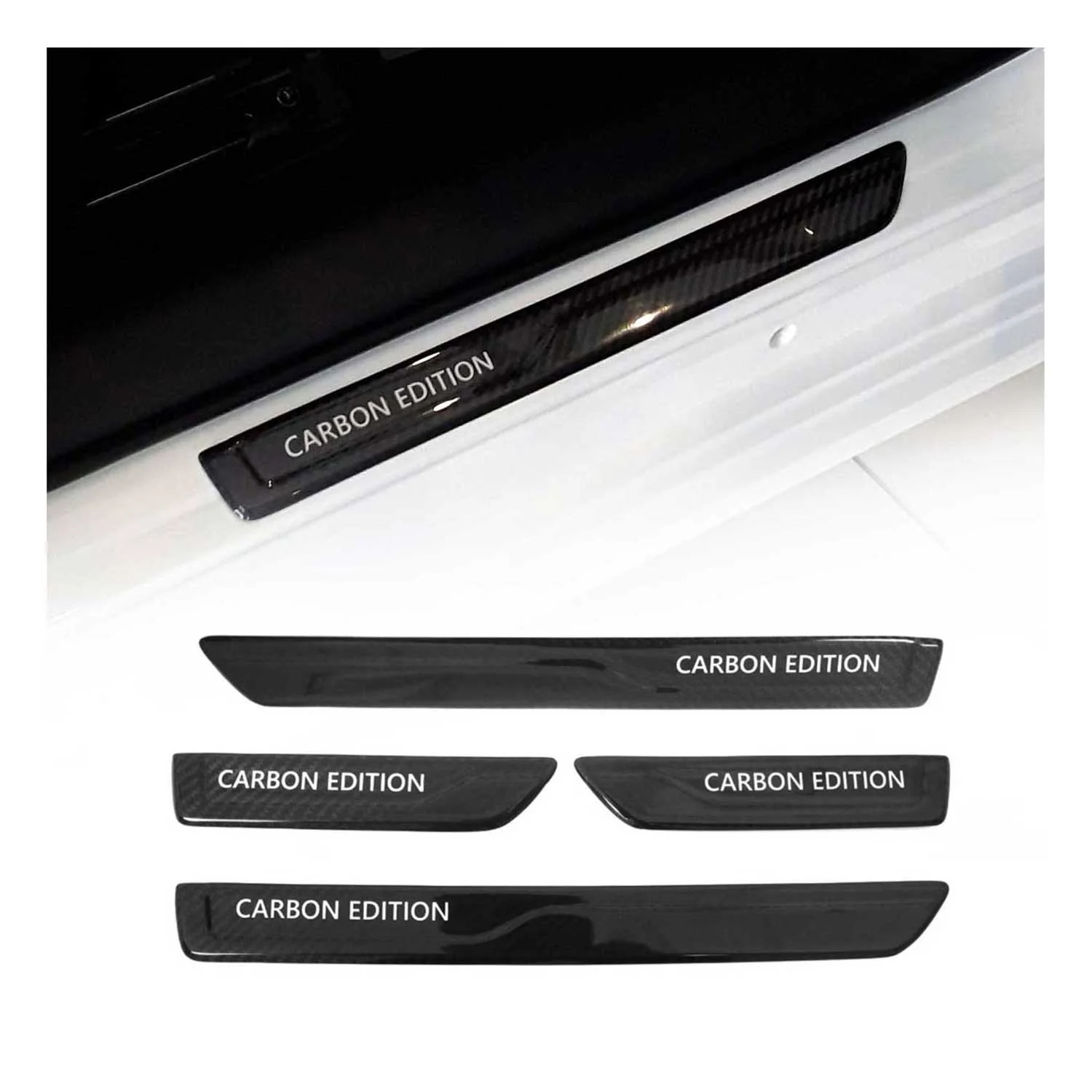 Land Rover Door Sill Scuff Plate Scratch Protector Carbon Fiber Edition 4 Pcs