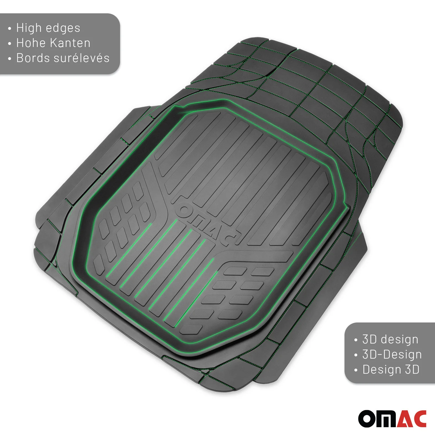 2022-2026 BMW iX Universal Floor Mats Liner All Weather 3D Black Waterproof 4Pcs - Image 3