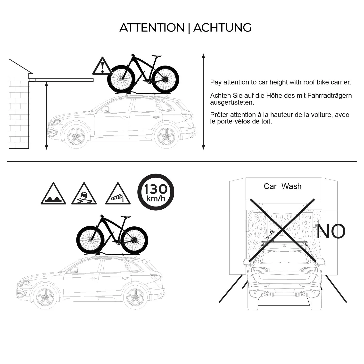 Car Rooftop Mount Bike Rack Carrier Bicycle Universal Lockable Silver 2Pcs - Image 8