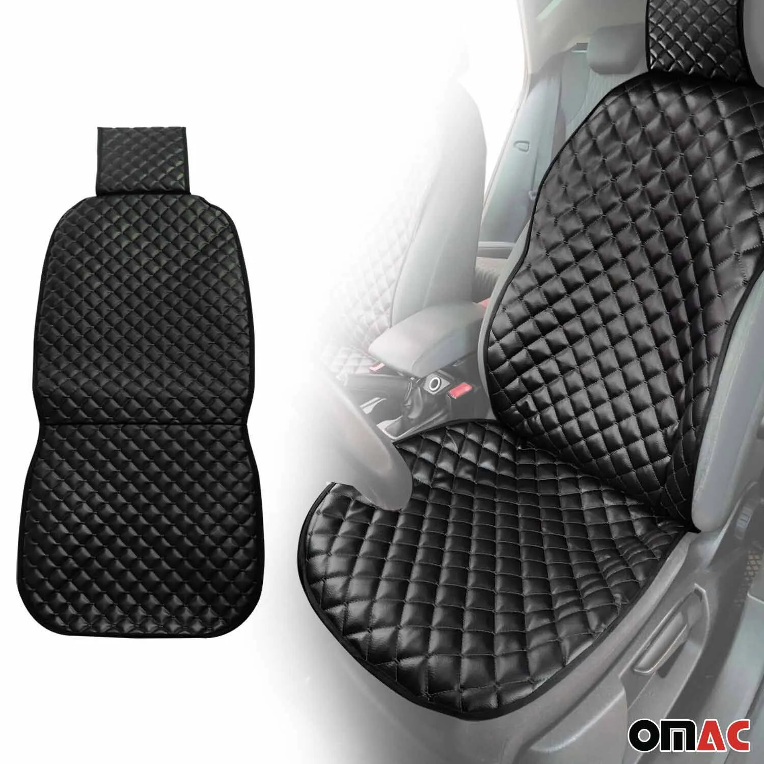 1996-2002 BMW Z3 Leather Breathable Front Seat Cover Pads Black - Image 2