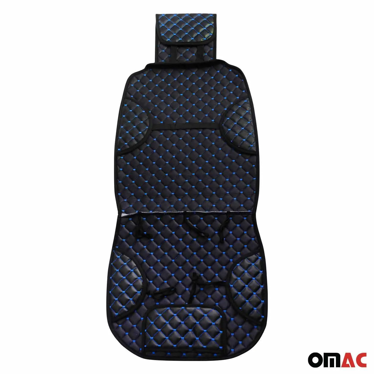 Suzuki Leather Breathable Front Seat Cover Pads Black Blue 1Pc - Image 9