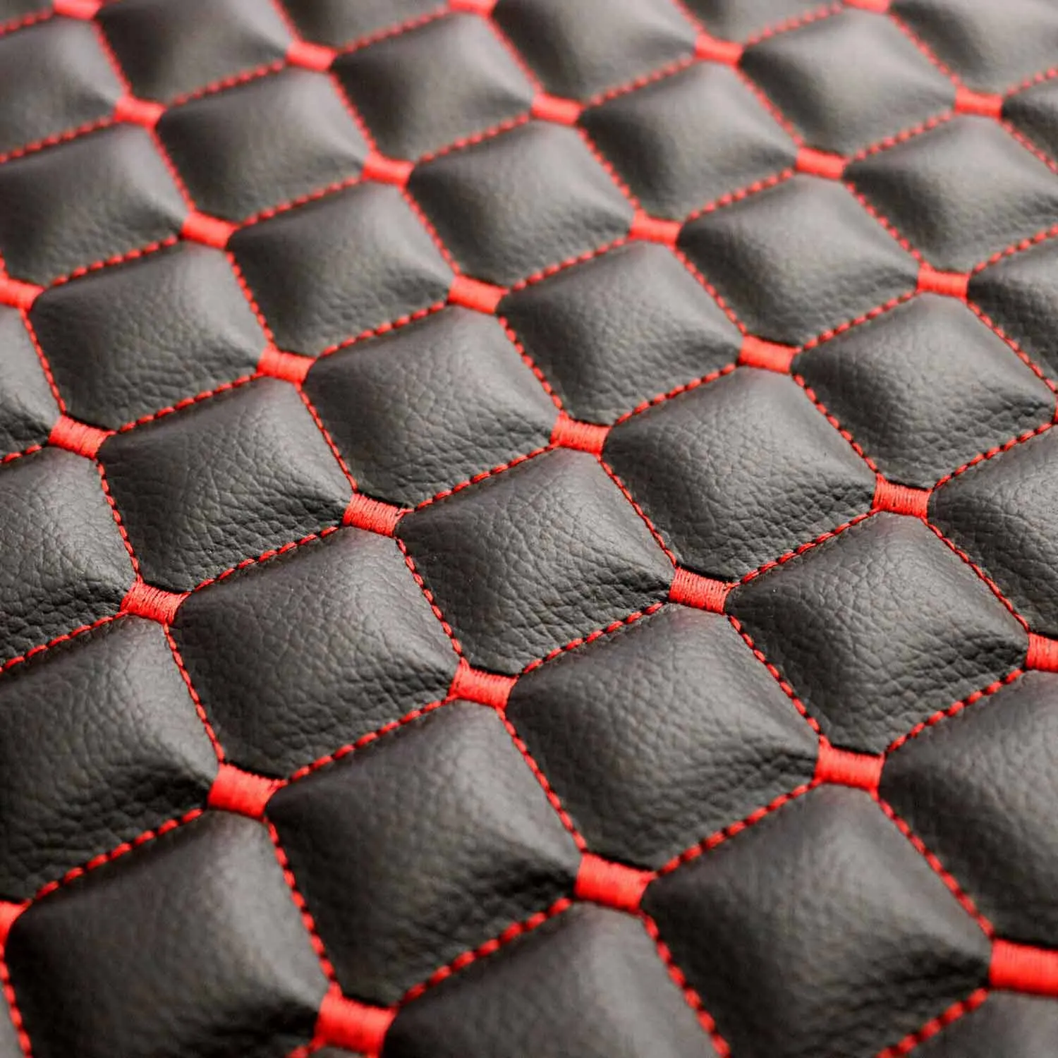 Toyota Leather Breathable Front Seat Cover Pads Black Red 1Pc - Image 5