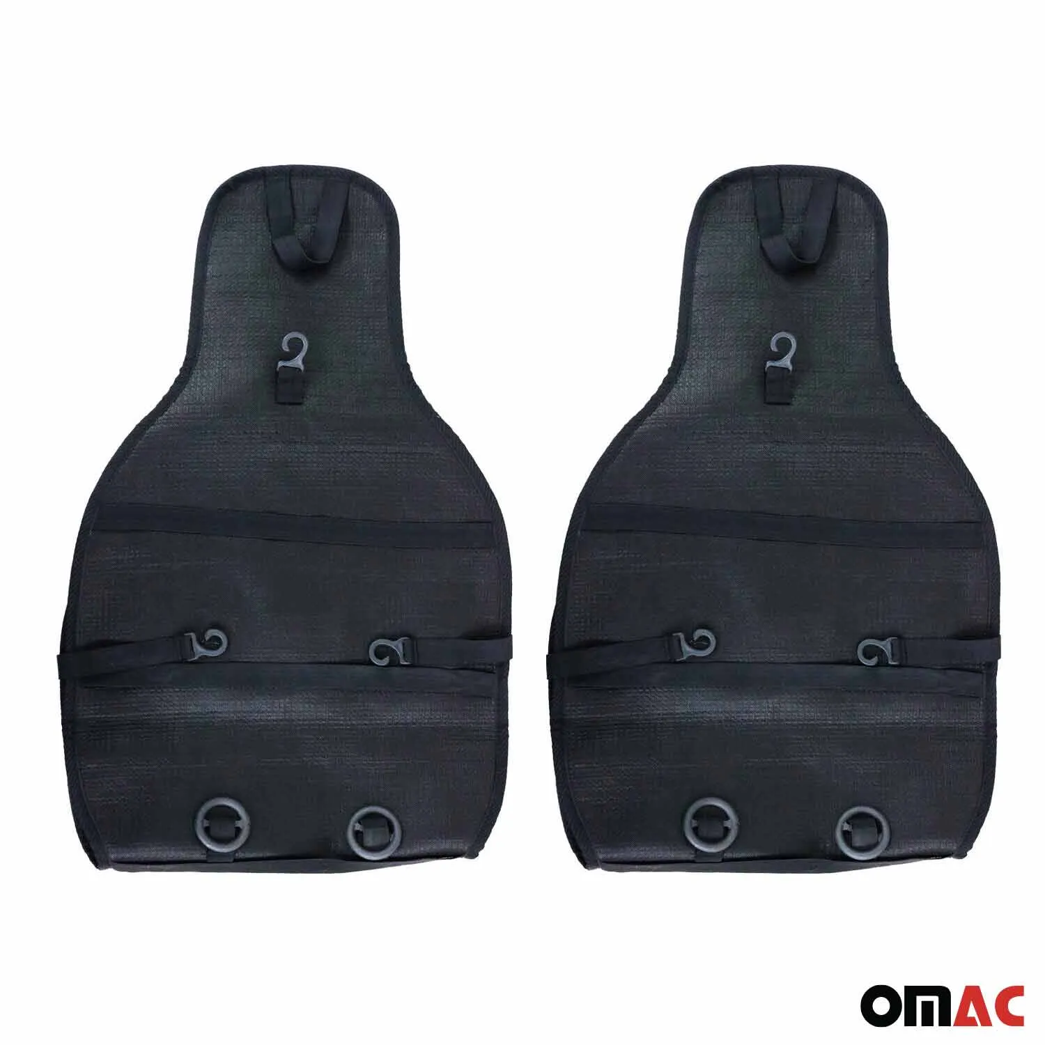 Cadillac Antiperspirant Front Seat Cover Pads Black Dark Blue 2 Pcs - Image 7