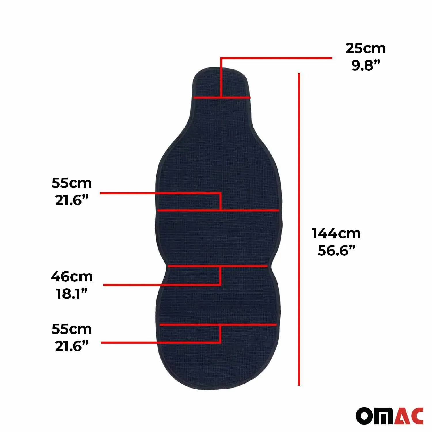 Pontiac Antiperspirant Front Seat Cover Pads Black Dark Blue 2 Pcs - Image 3