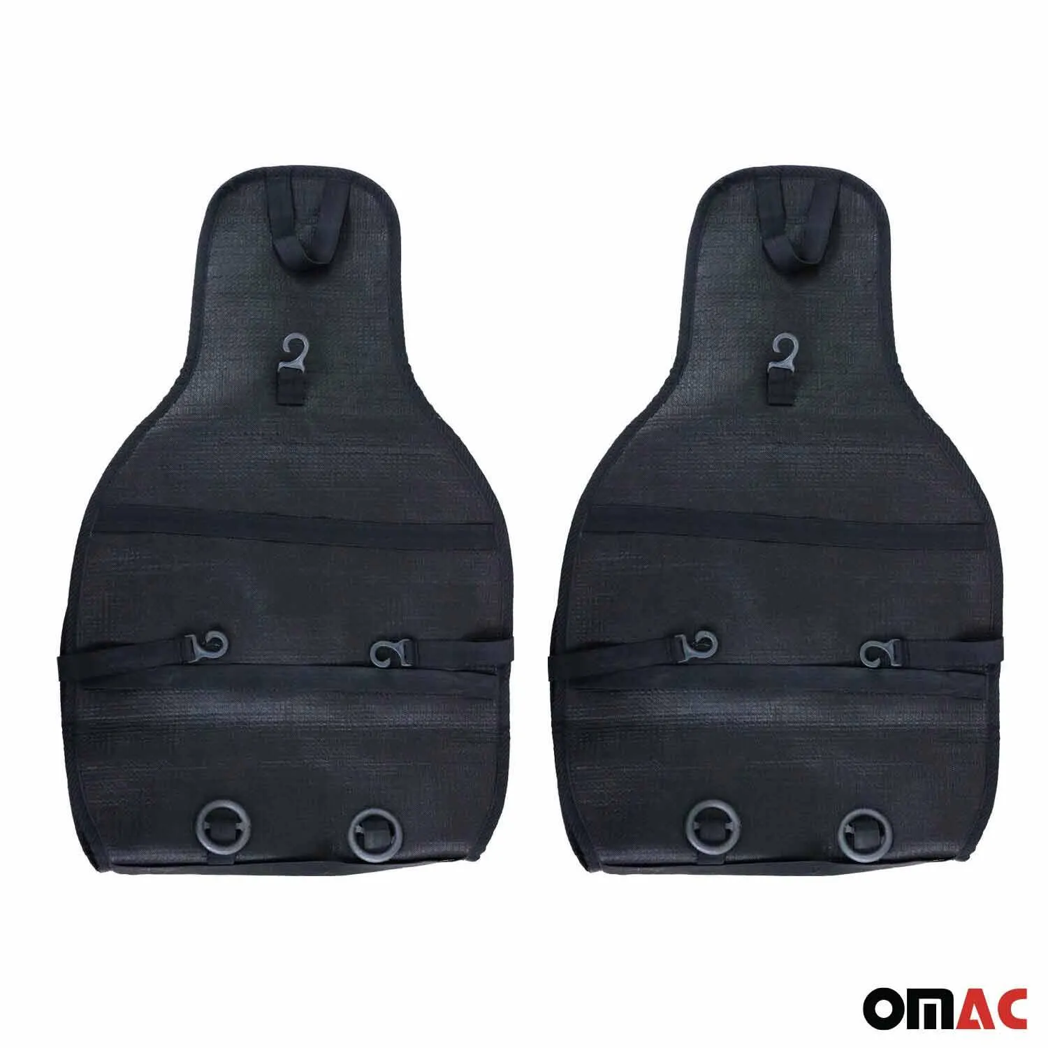 Pontiac Antiperspirant Front Seat Cover Pads Black Dark Blue 2 Pcs - Image 7