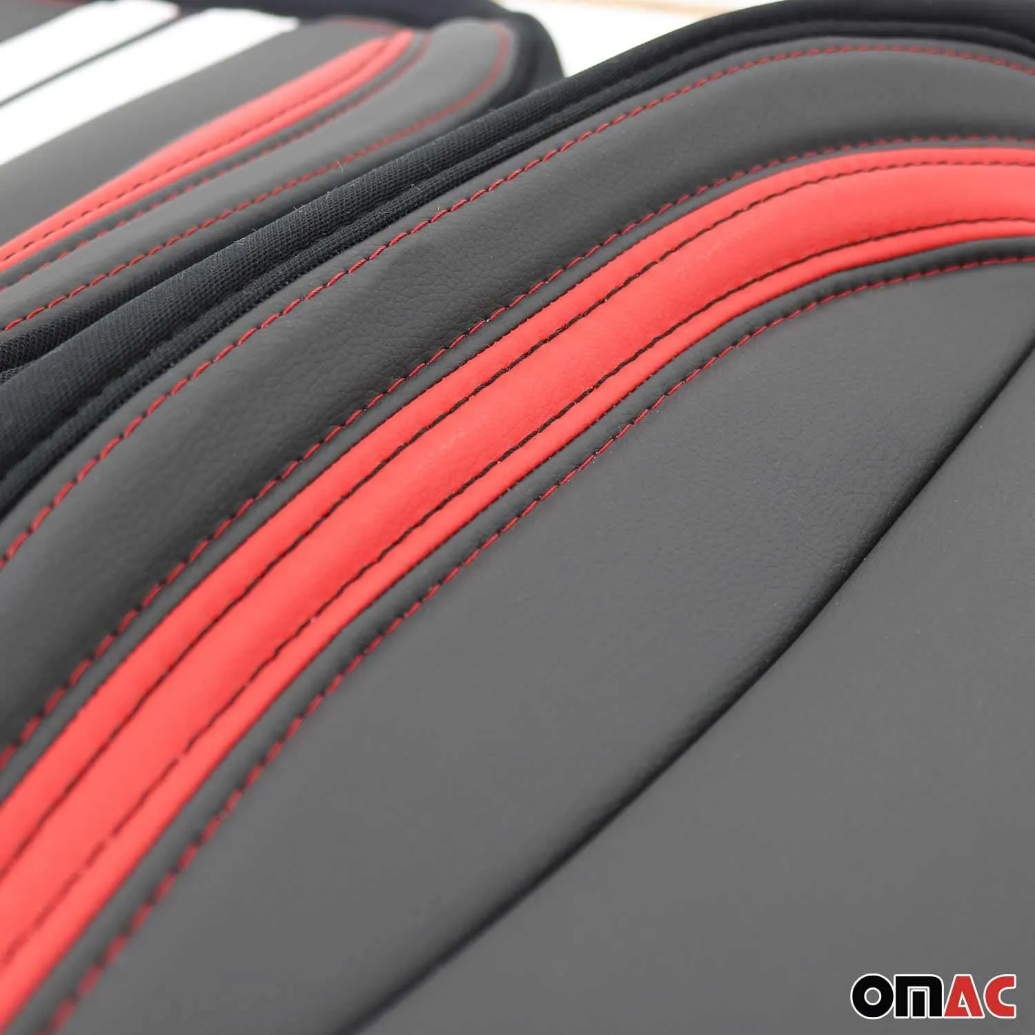 Kia Front Car Seat Covers Protector Black White Breathable Cotton - Image 9