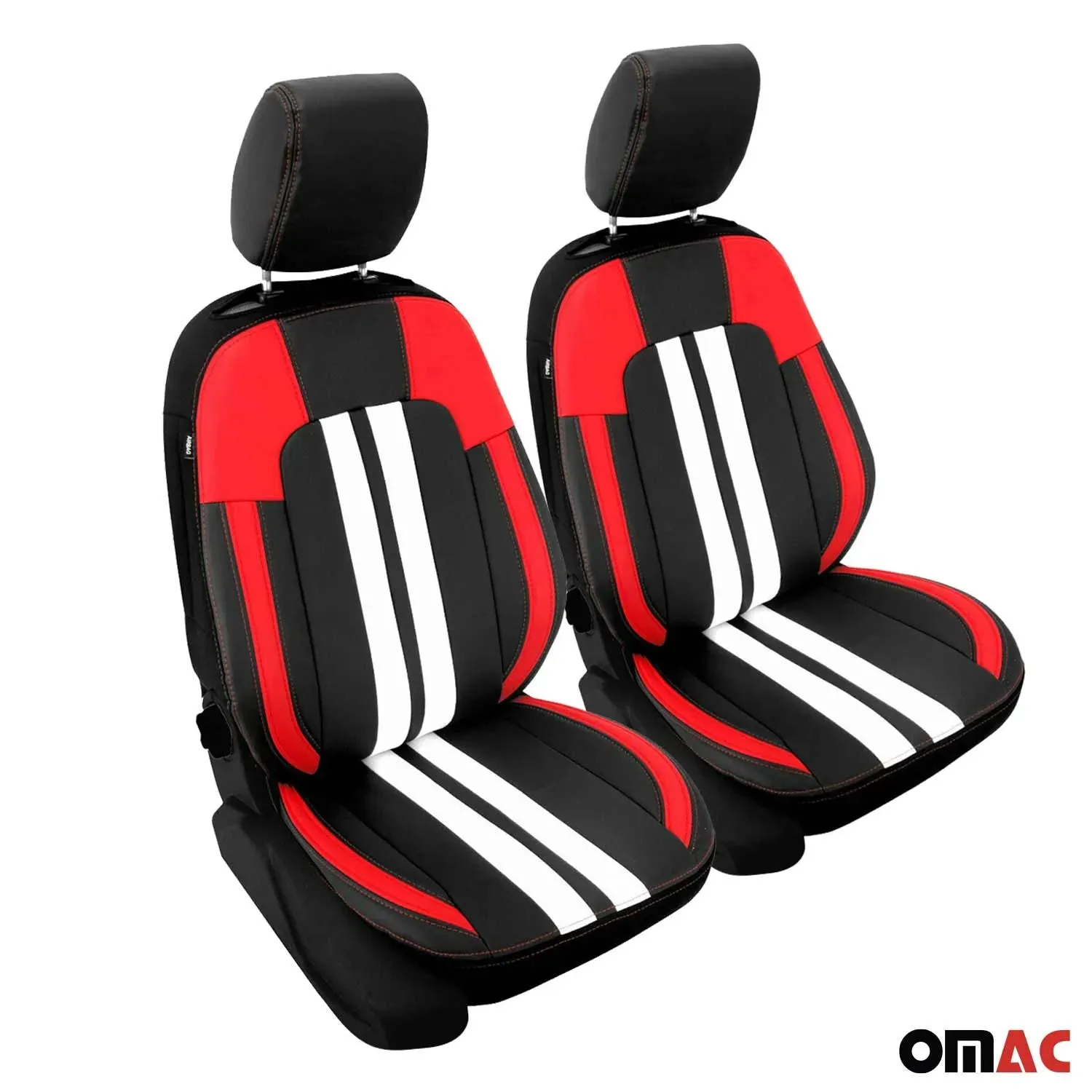 Mercury Front Car Seat Covers Protector Black White Breathable Cotton - Image 2