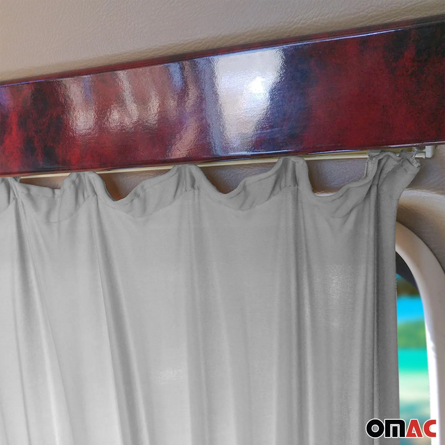 1980-1991 VW Vanagon Side Window Curtain Sunshade Gray 10x - Image 6