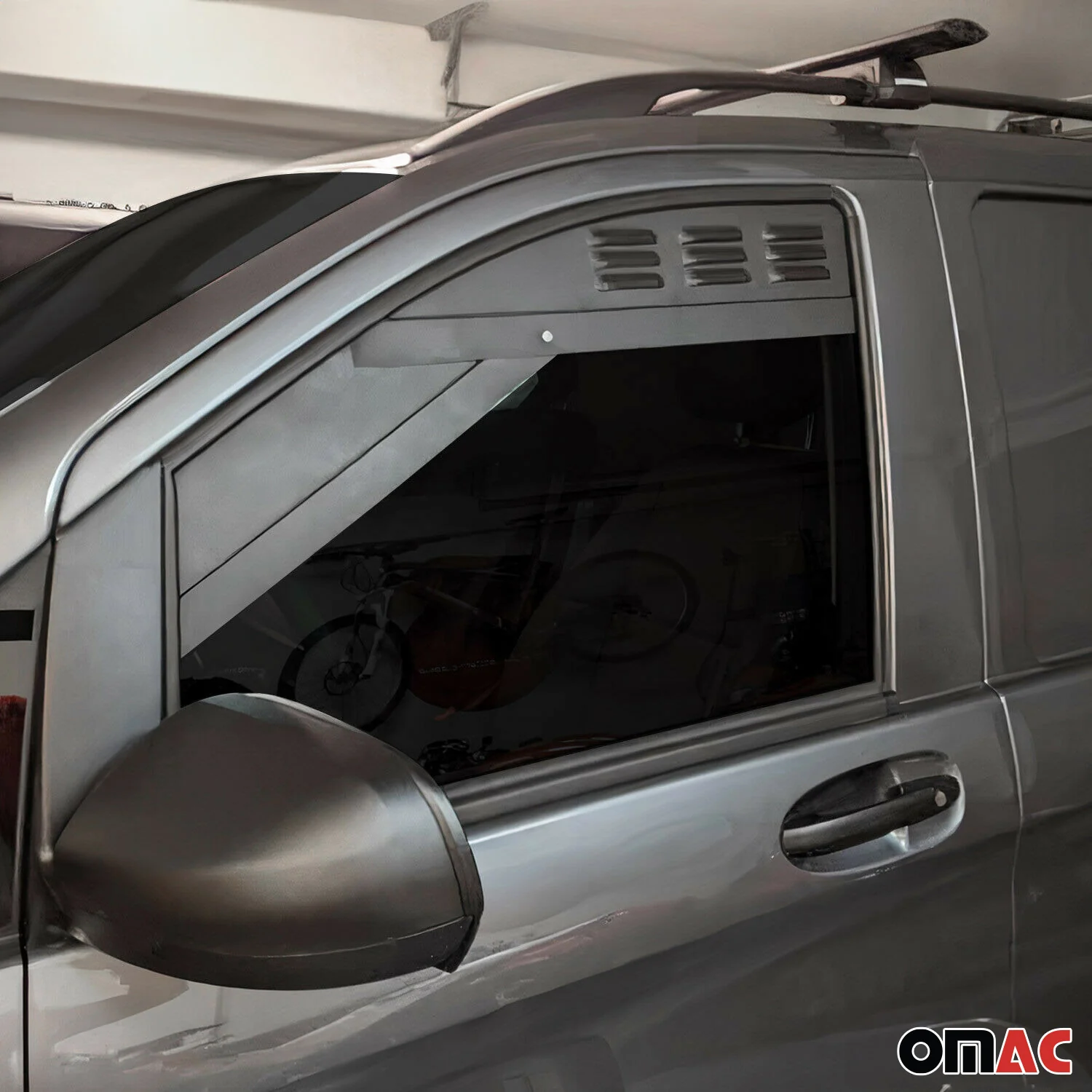 2016-2024 Mercedes Metris Car Ventilation Window Air Vent Aluminium Black 2Pcs - Image 2