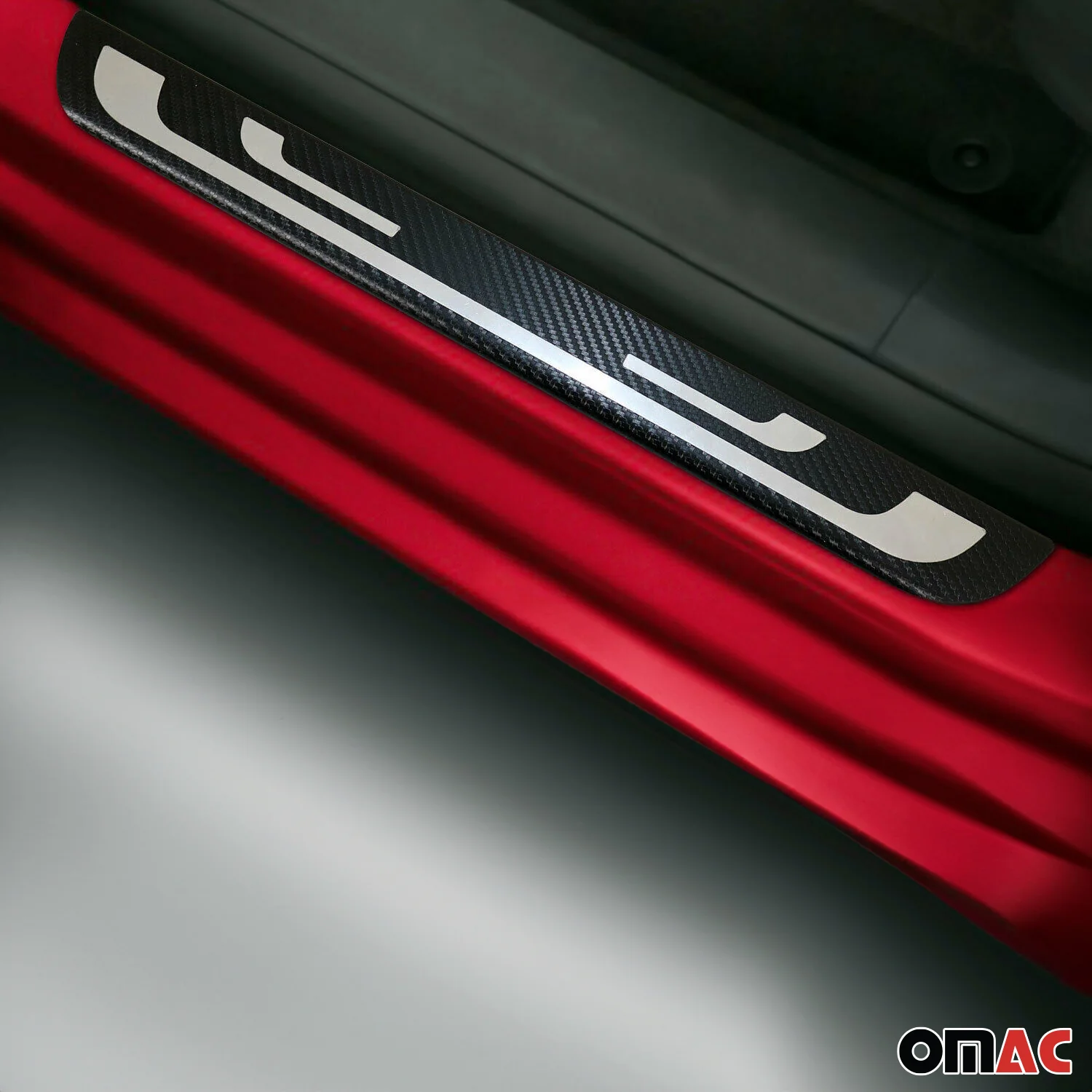 2008-2018 Alfa Romeo Mito Door Sill Scuff Plate Illuminated Stainless Steel & Foiled - Image 2
