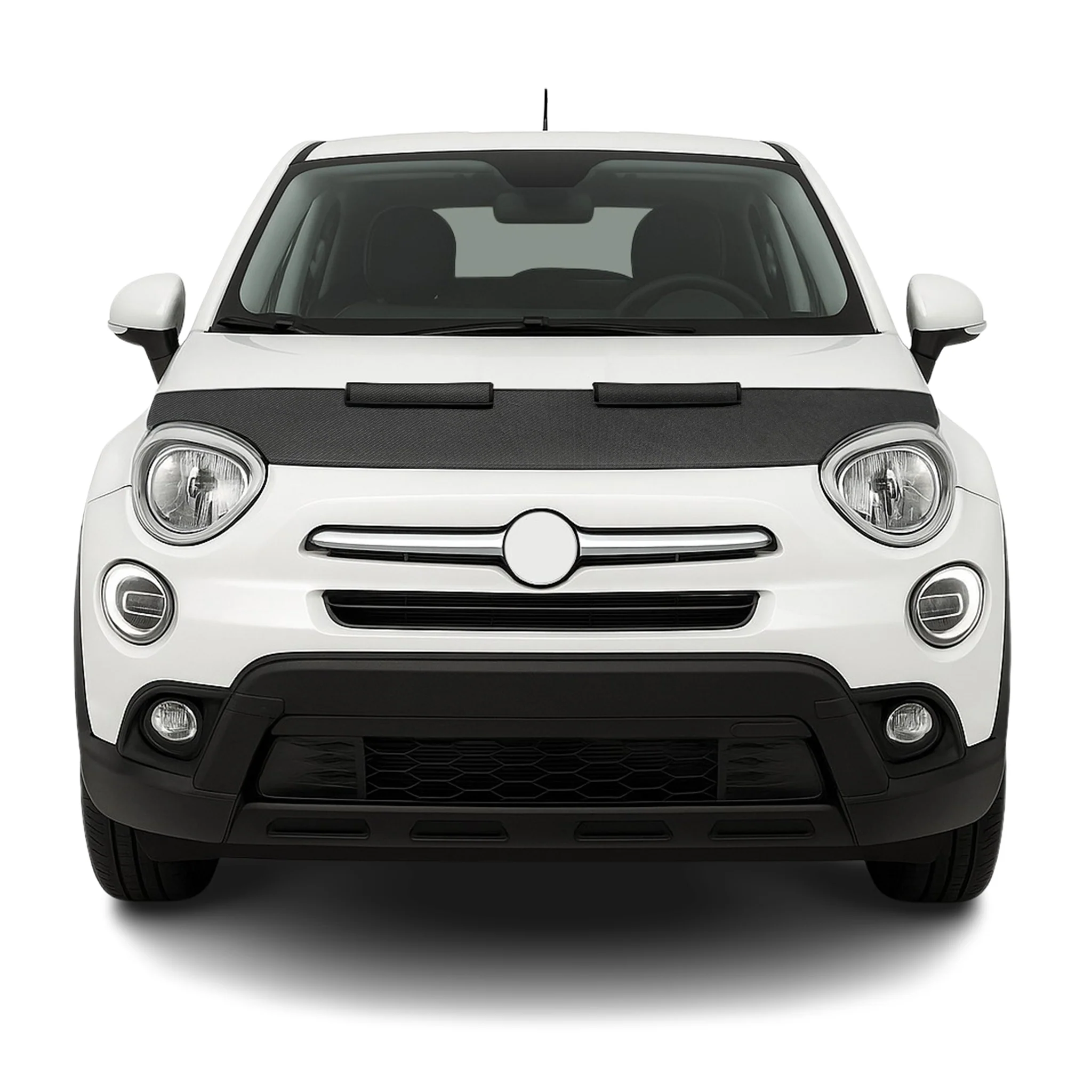 2016-2023 Fiat 500X Car Bonnet Mask Hood Bra Carbon Black 1 Pc