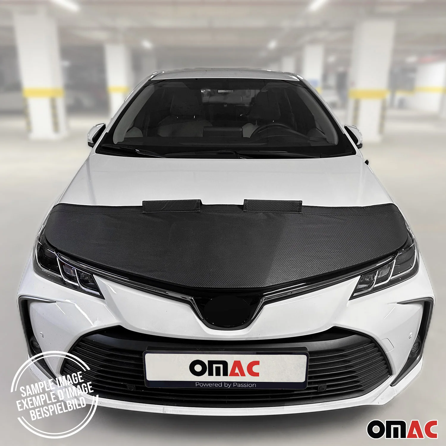 2018-2022 Ford EcoSport Car Bonnet Mask Hood Bra Carbon Black 1 Pc - Image 2