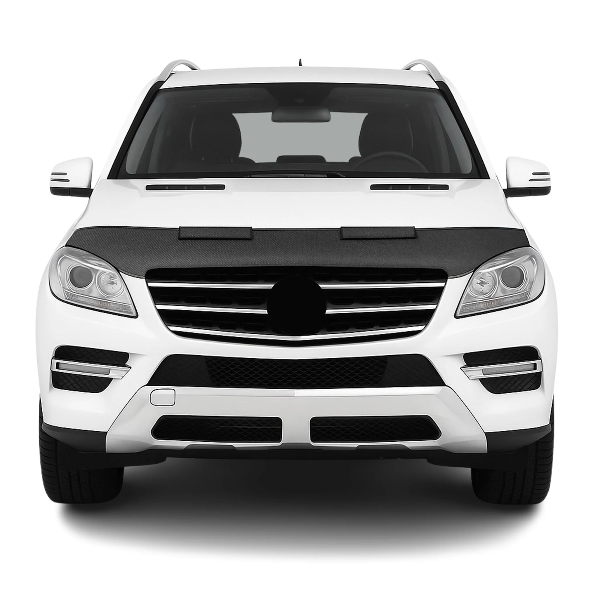 2012-2015 Mercedes ML Class W166 Car Bonnet Mask Hood Bra Half Carbon