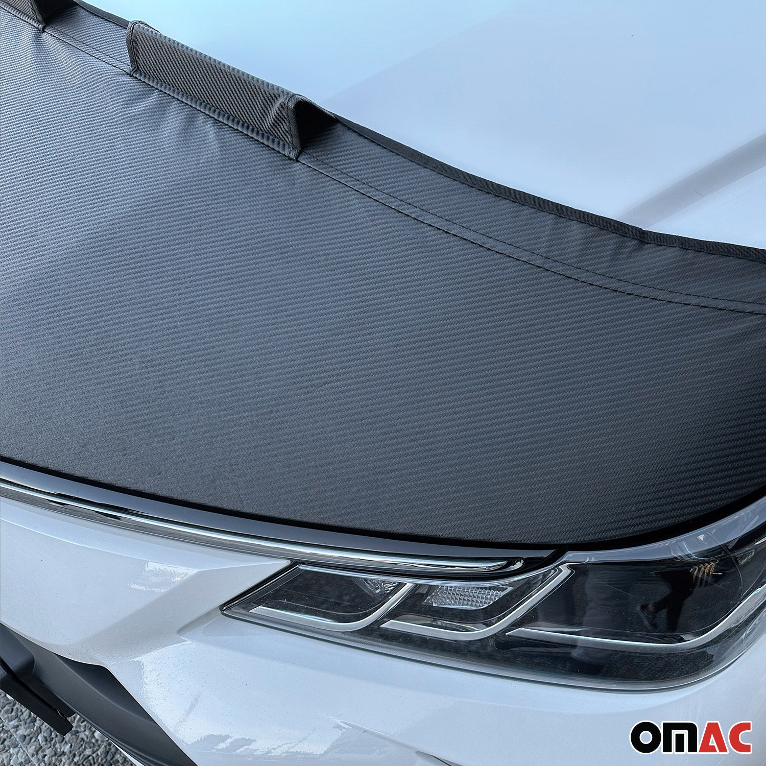 2012-2015 Mercedes ML Class W166 Car Bonnet Mask Hood Bra Half Carbon - Image 8