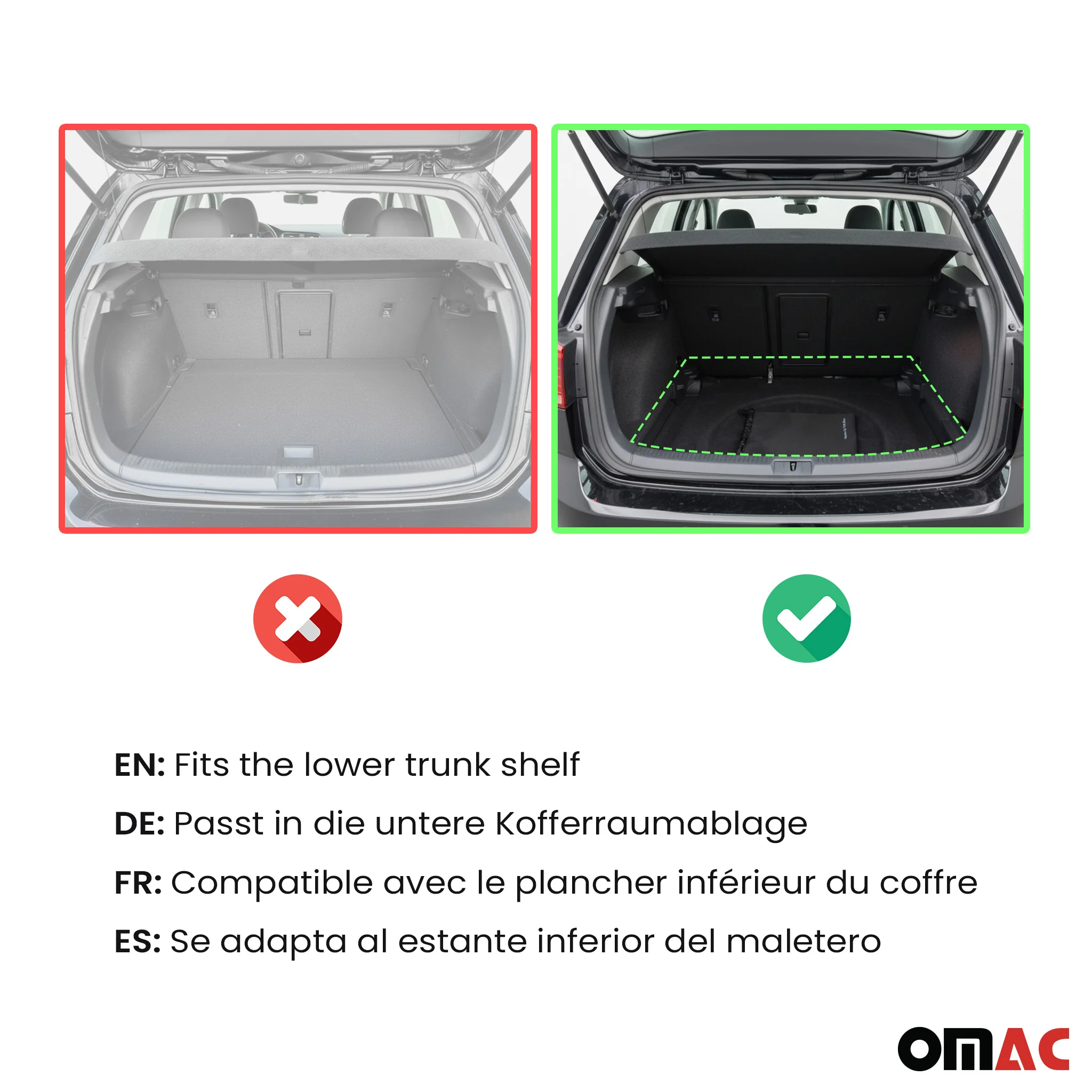 2015-2019 VW e-Golf Cargo Liner Trunk Mat All Weather Black - Image 2