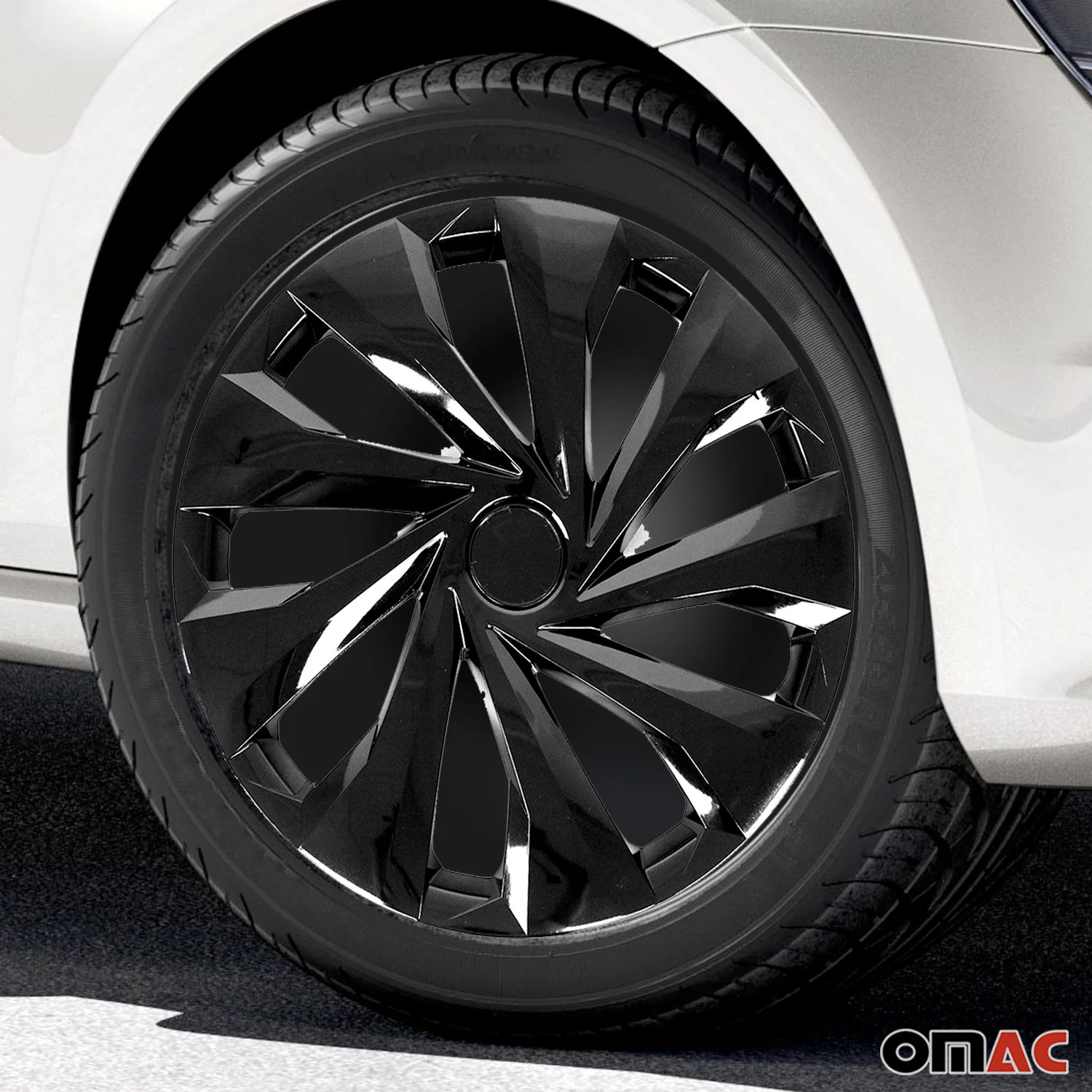 Carolina Hub Caps Wheel Cover 15" Black Full Set 4 pcs. - Image 2