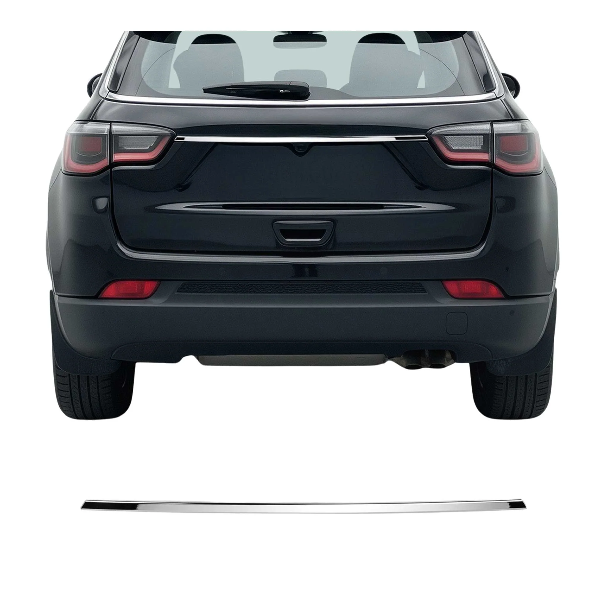 2017-2026 Jeep Compass Rear Trunk Tailgate Door Handle Cover Stainless Steel Silver