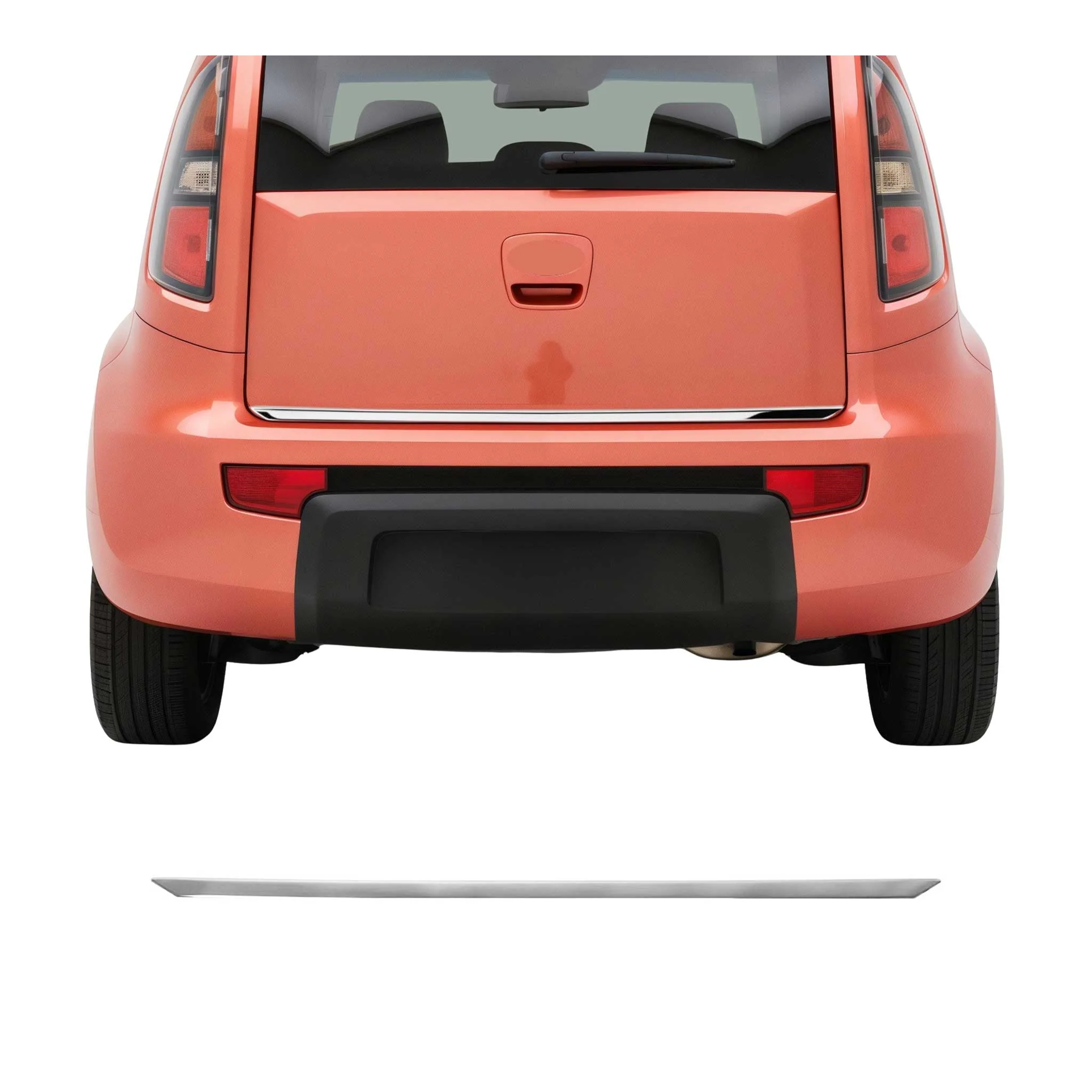 2010-2013 Kia Soul Rear Trunk Molding Trim Stainless Steel Silver