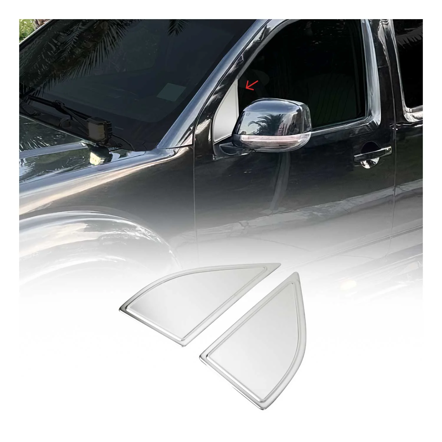 2009-2012 Suzuki Equator Window Molding Trim Streamer Stainless Steel 2Pcs