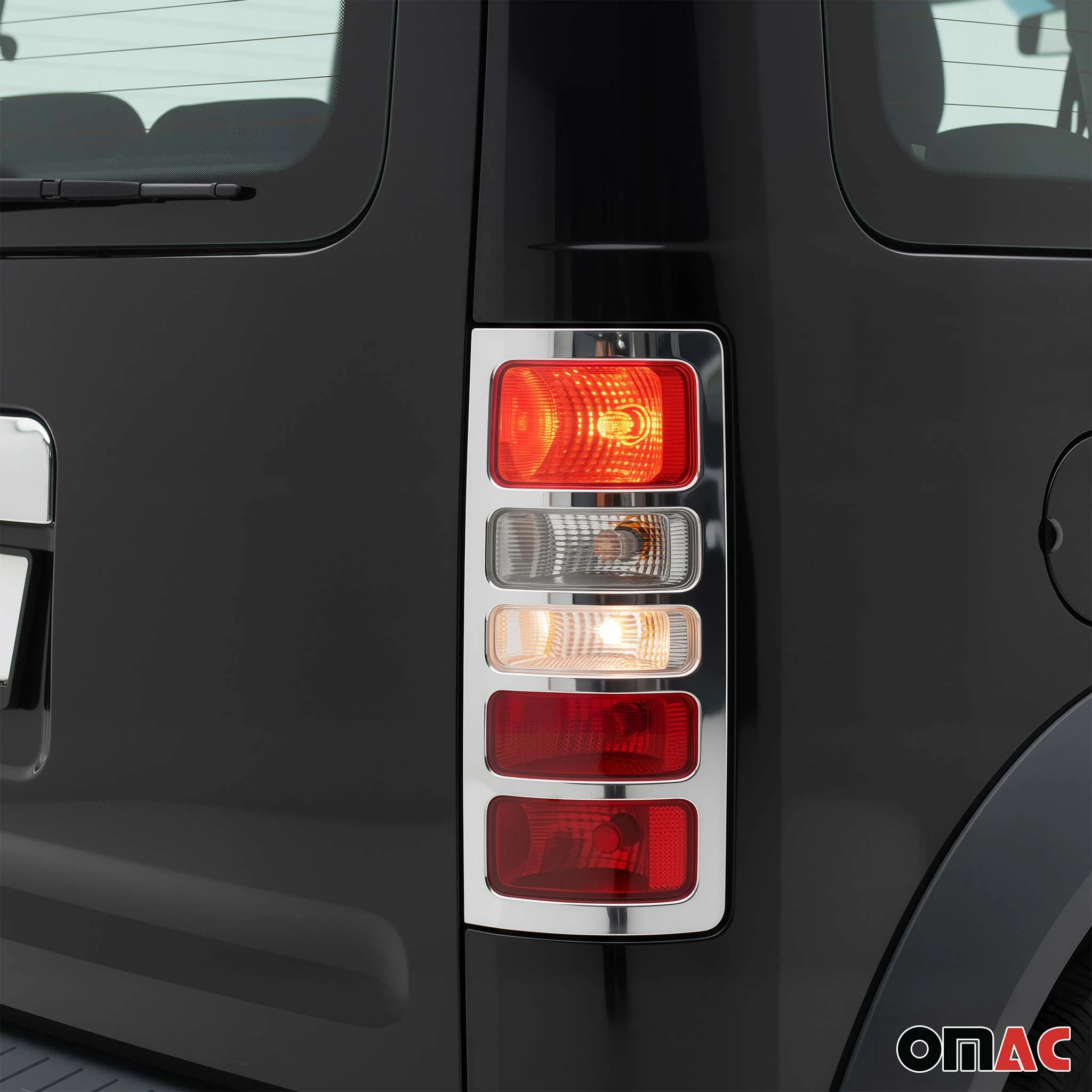 2010-2013 Ford Transit Connect Trunk Tail Light Trim Frame Stainless Steel Silver 2Pcs - Image 3